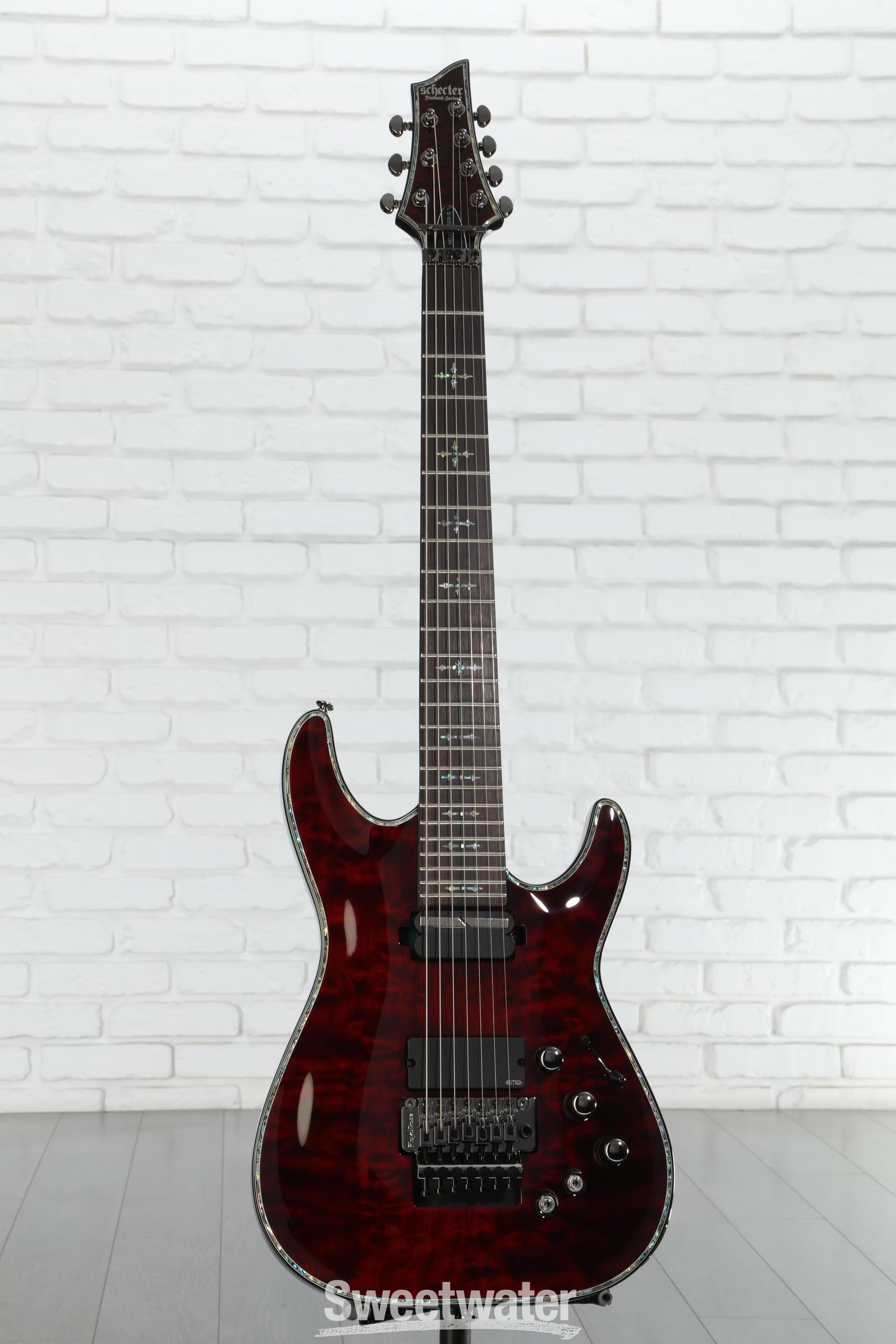 Schecter Hellraiser C-7 FR-S Electric Guitar - Black Cherry