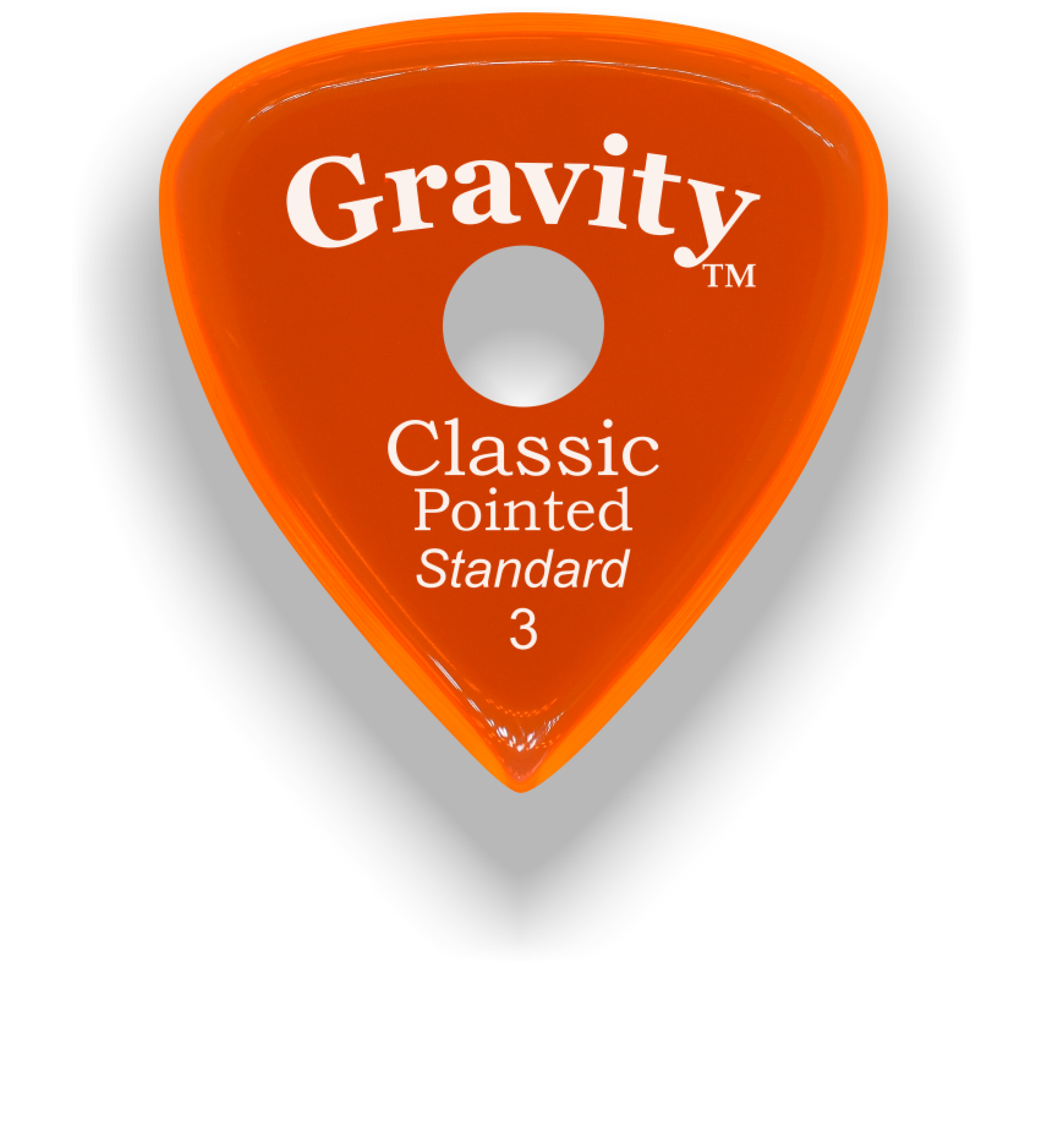 Photo of Gravity Picks Classic Pointed - Standard, 3mm, with Round-hole Grip