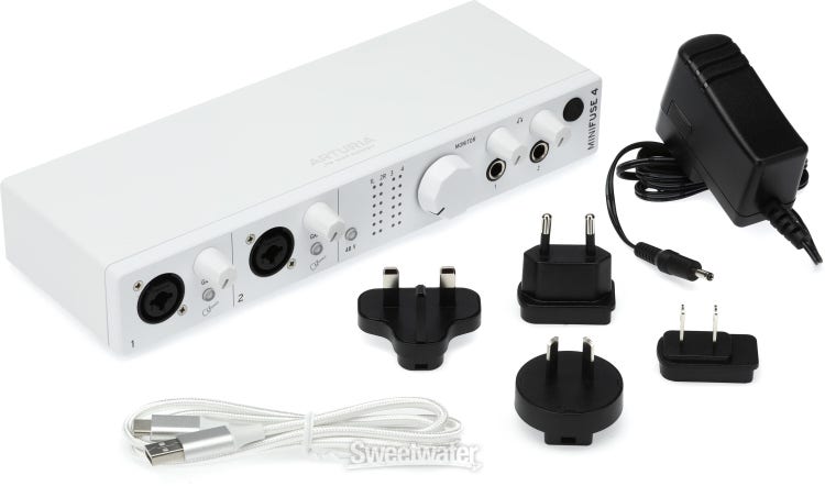 Arturia MiniFuse 4 USB Audio Interface (White)