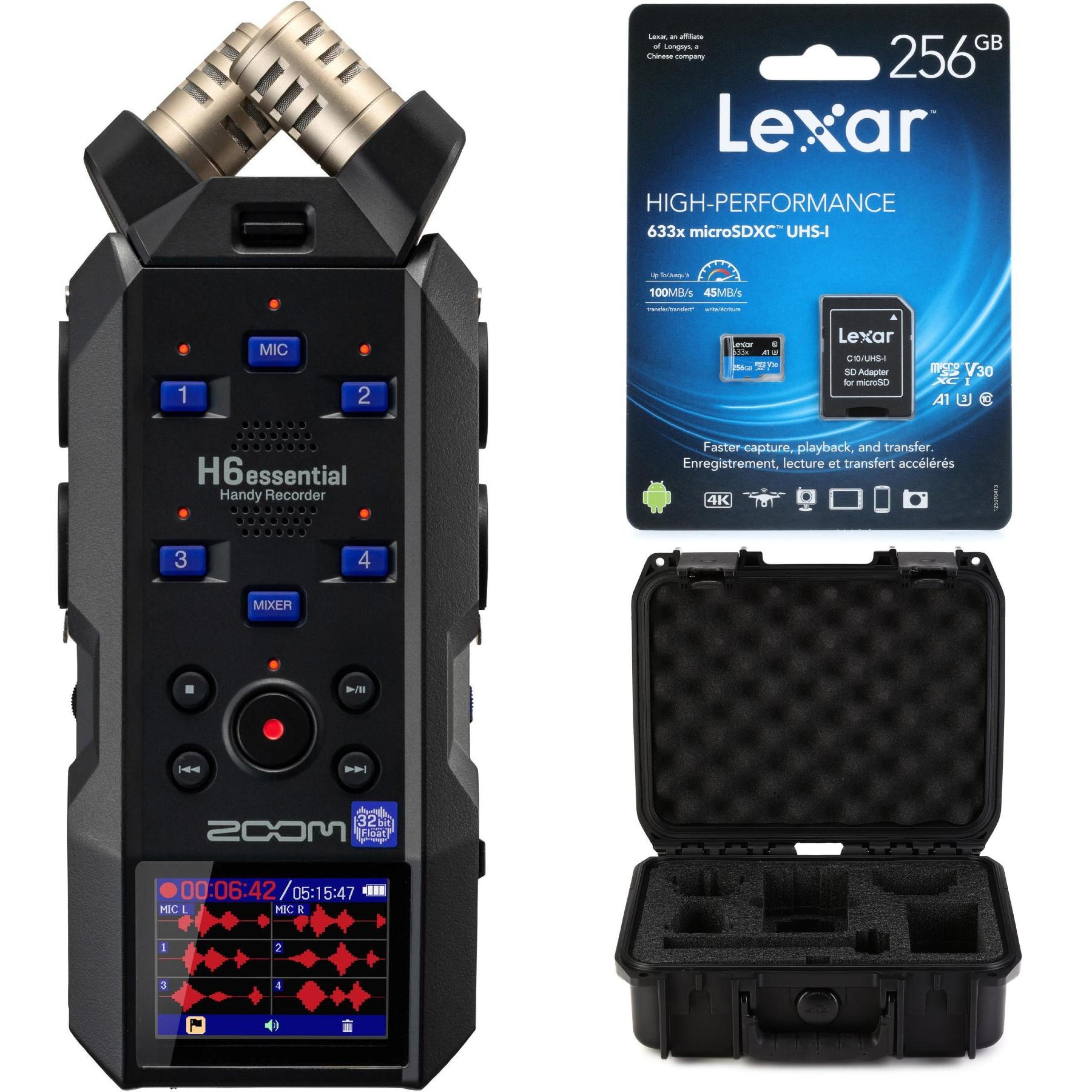 Zoom H6essential Handheld Recorder with MicroSDXC Card and Waterproof ...