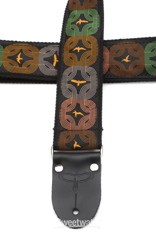 PRS Deluxe Retro Guitar Strap with Custom Jacquard - Orange Birds