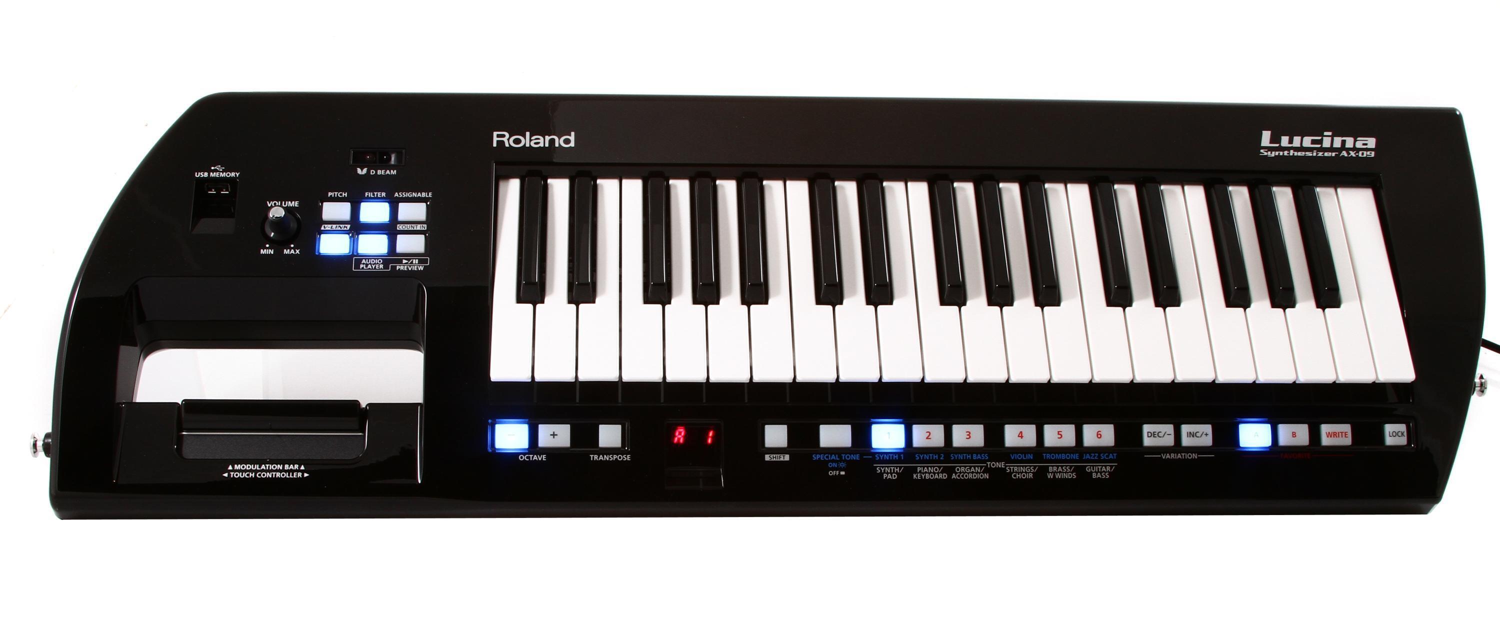 Roland Lucina AX-09 37-Key Keytar Synthesizer - Black Sparkle
