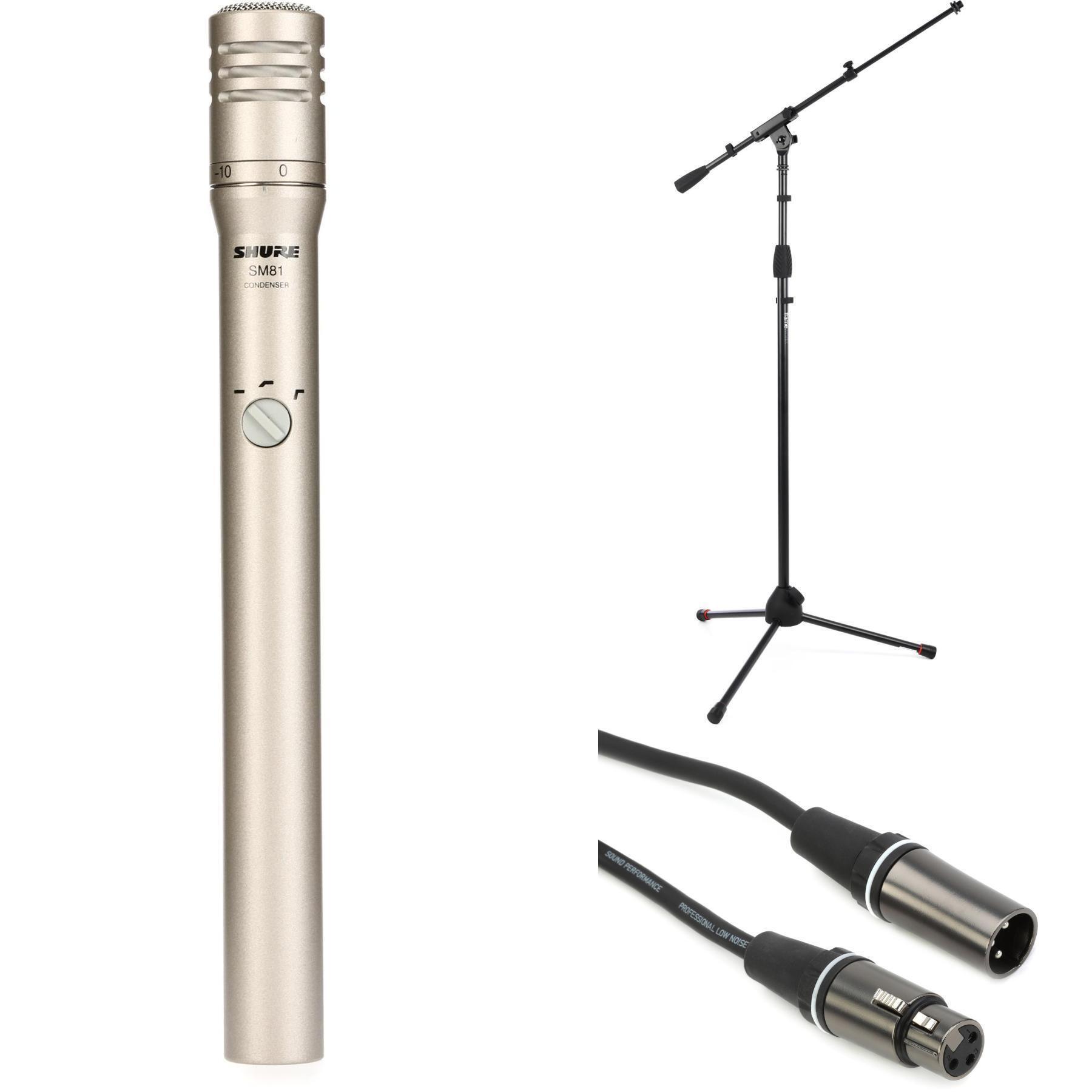 Shure SM81 Small-diaphragm Condenser Microphone Bundle with