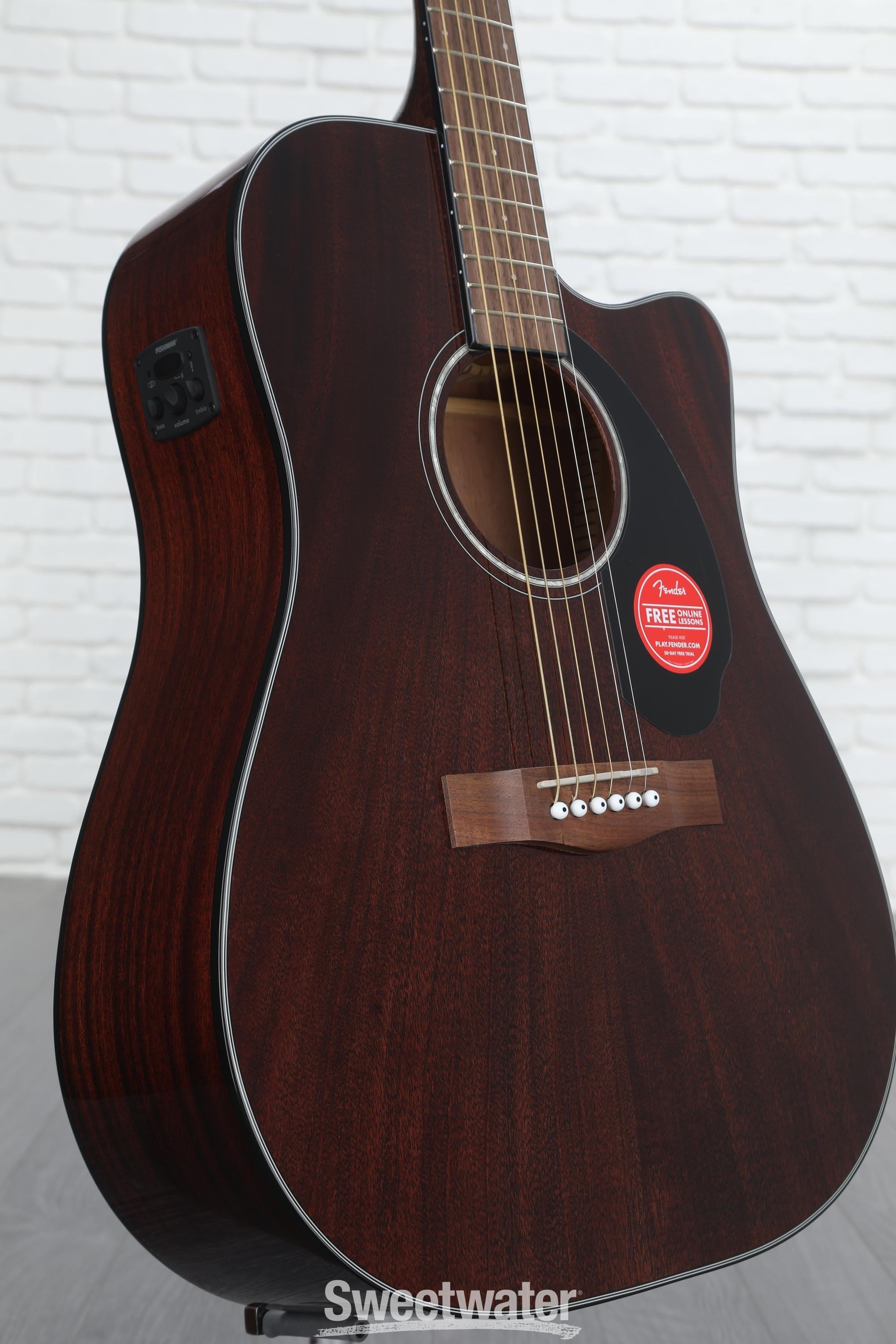 Fender CD-60SCE All Mahogany Acoustic Guitar - Natural | Sweetwater