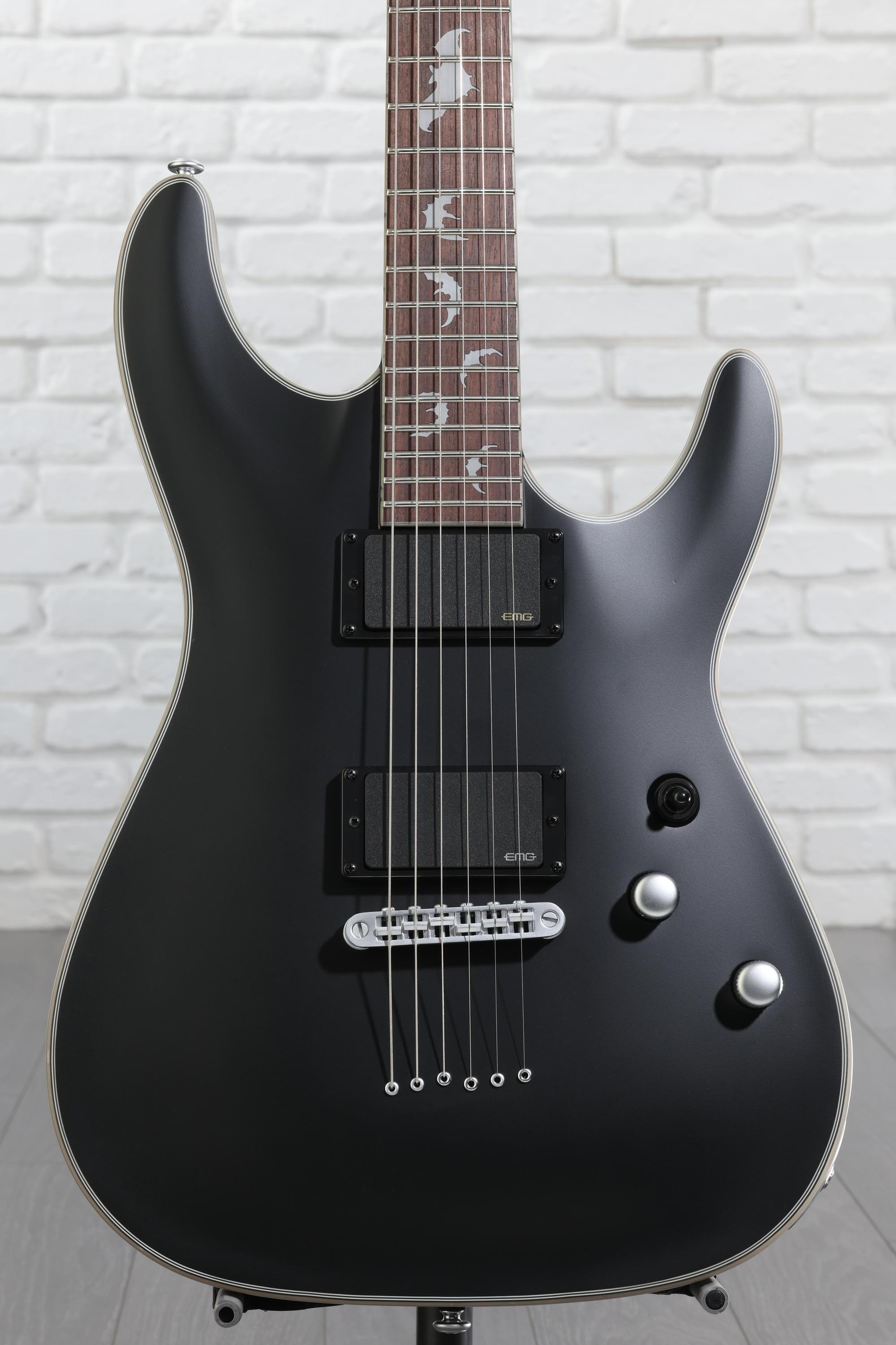 [激安] Schecter Damien Platinum 6 Schecter Damien Platinum 6 Floyd Rose Satin Black : Amazon