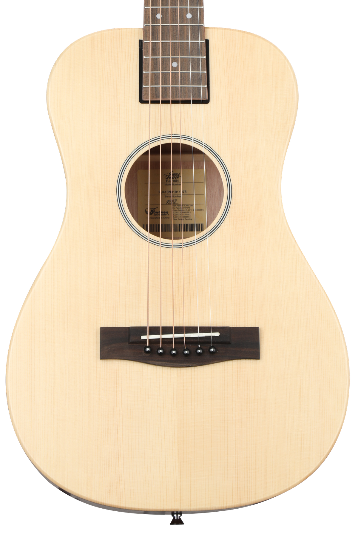 Journey Instruments PJ410N Puddle Jumper Solid Sitka/African Mahogany Acoustic Guitar - Natural, Dent and Scratch