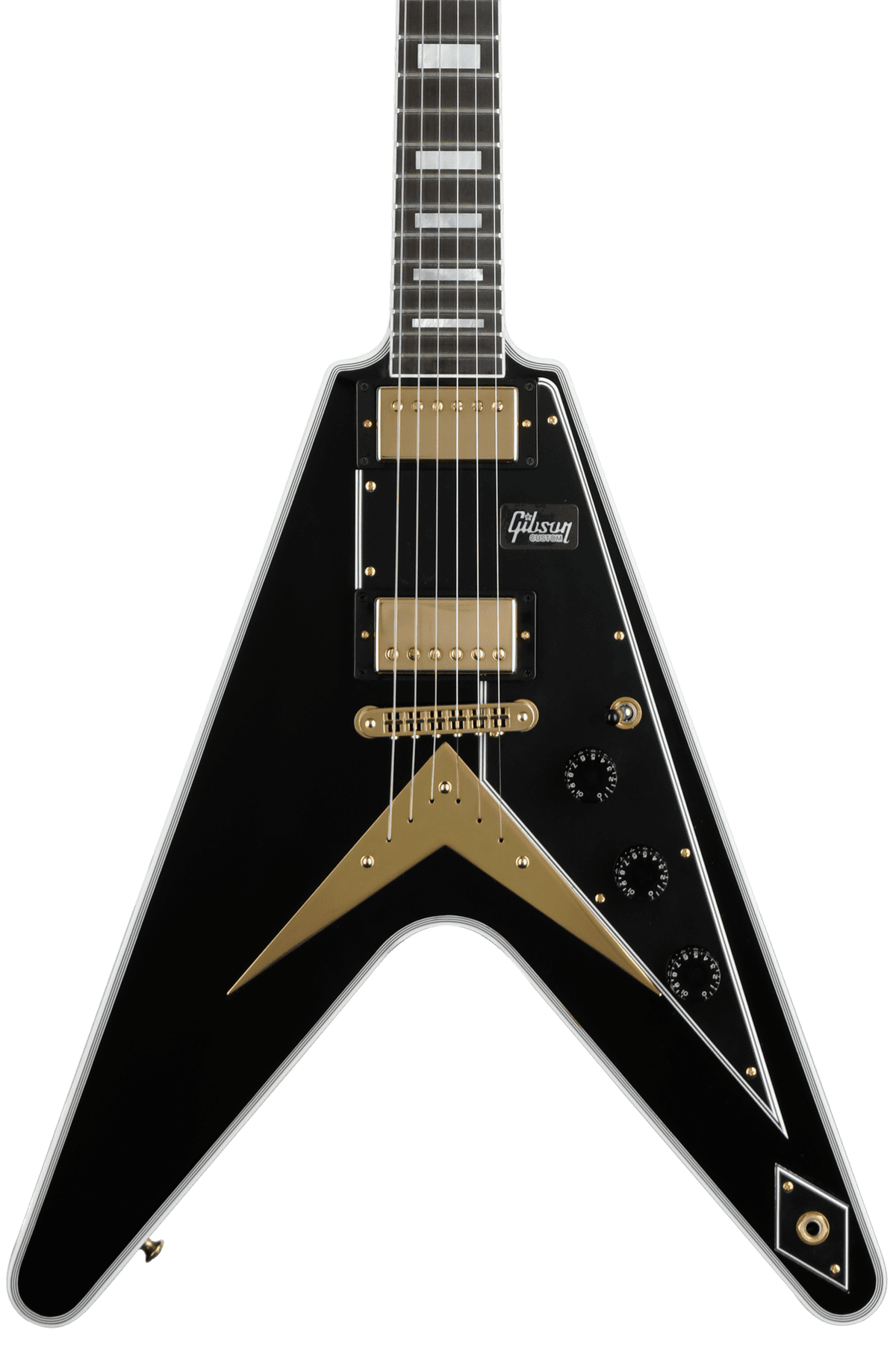 Gibson Custom Flying V Custom Electric Guitar - Ebony, Ebony