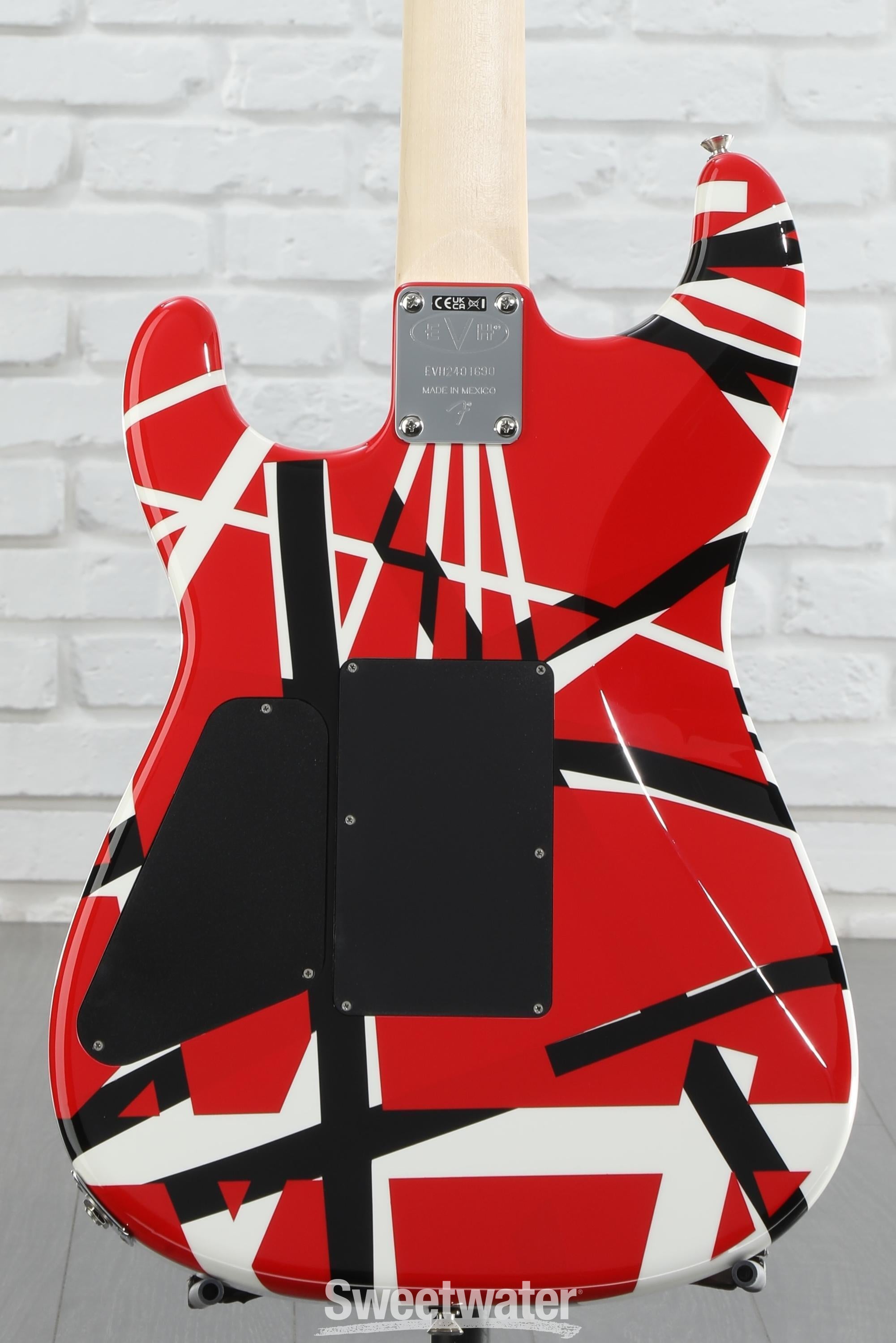 EVH Striped Series - Red with Black and White Stripes