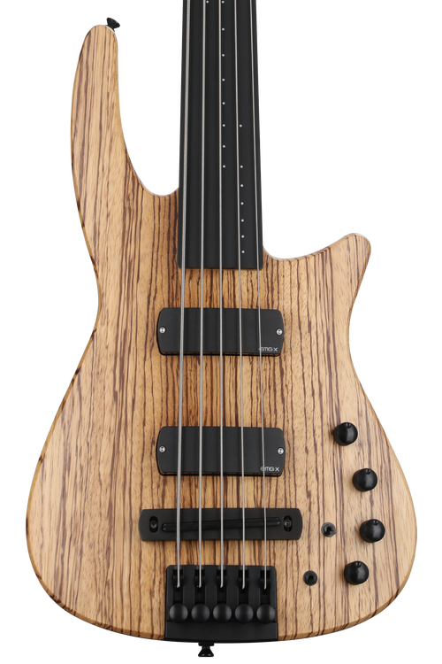 NS Design CR5 Radius Fretless Bass Guitar - Zebrawood - Sweetwater  Exclusive in the USA