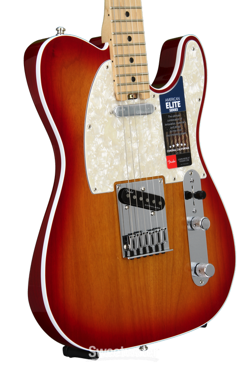 Fender American Elite Telecaster - Aged Cherry Burst with Fender American Elite Telecaster - Aged Cherry Burst with