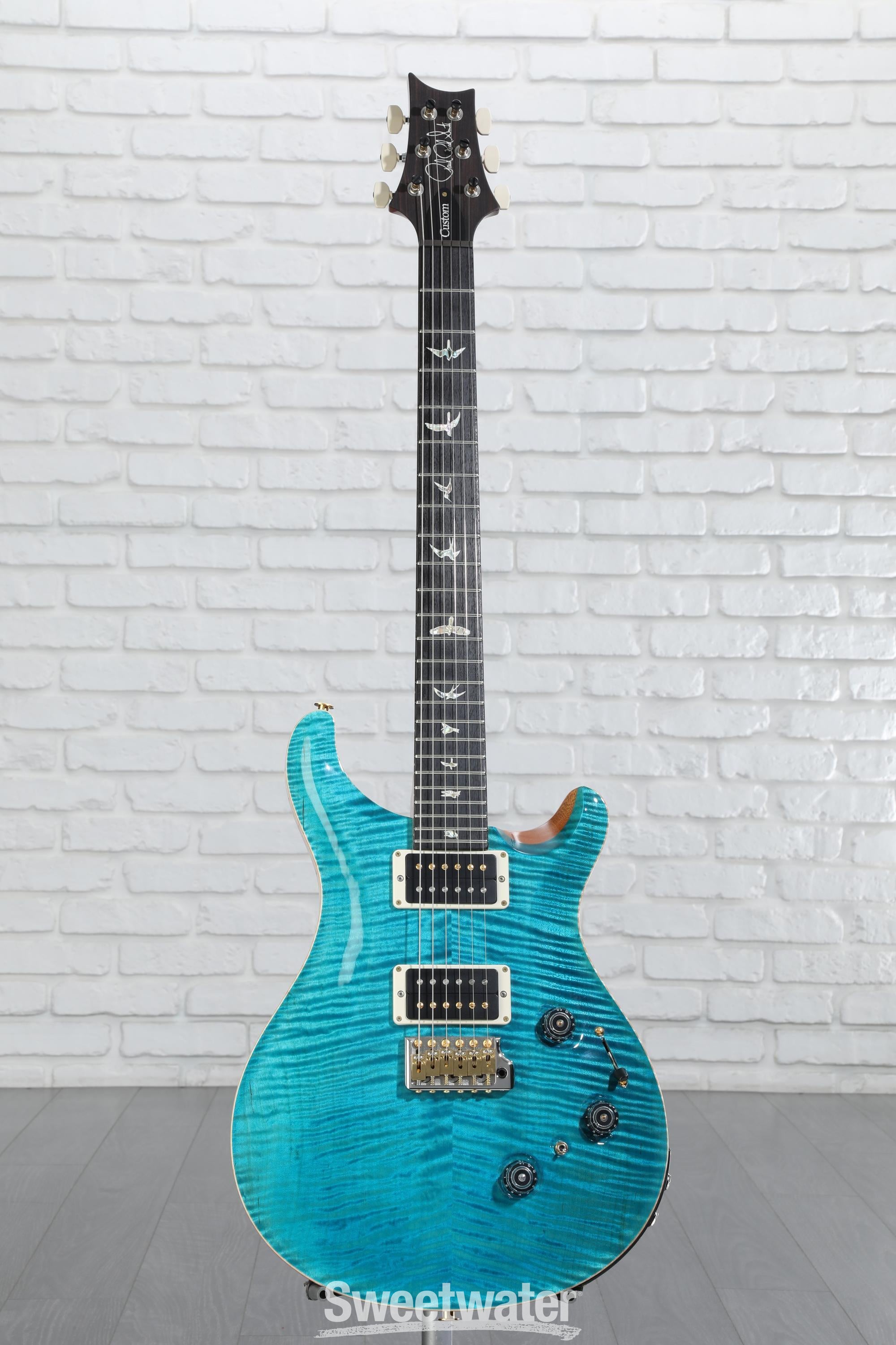 PRS Custom 24 PIEZO 10top 2024年 custom24 P.R.S. 2024 Custom 24 Piezo 10 Top (Faded Whale Blue