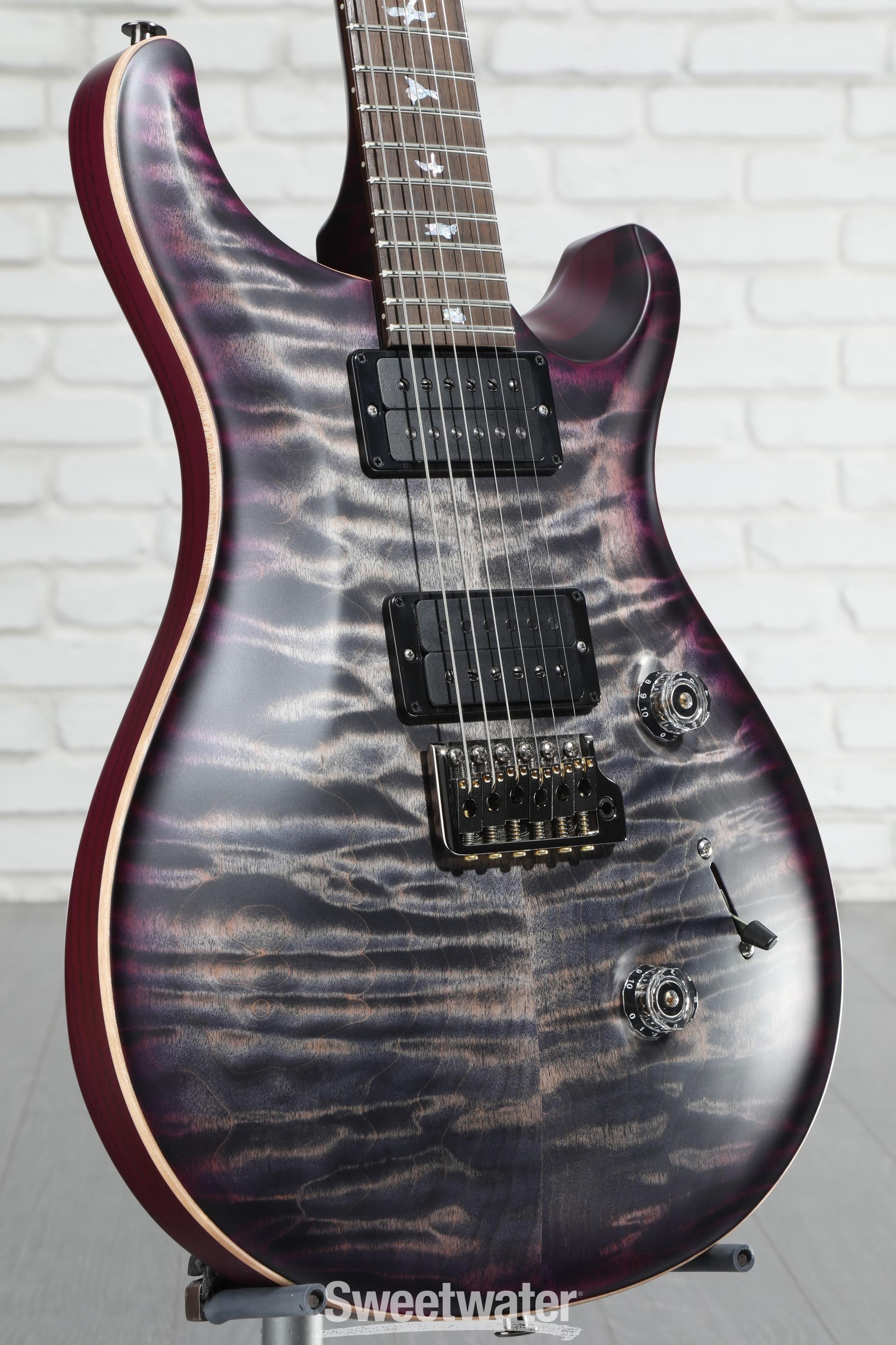 PRS Wood Library Custom 24 10-Top Electric Guitar - Charcoal