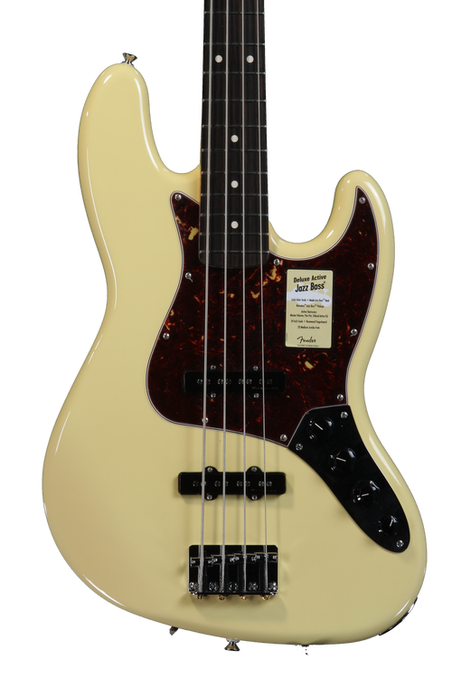 Fender Deluxe Active Jazz Bass - Vintage White Reviews | Sweetwater