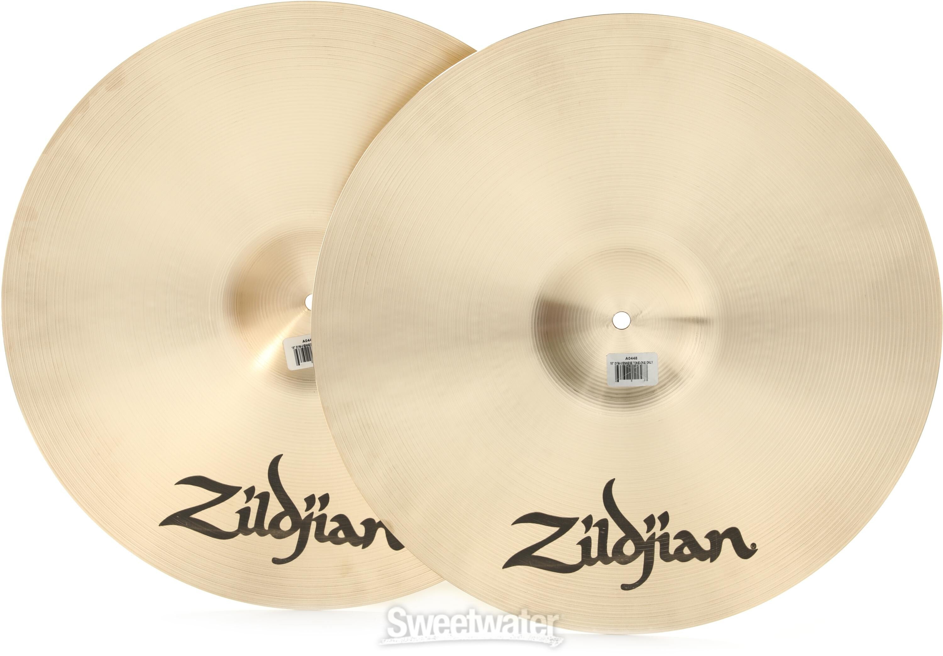 Symphonic Viennese Tone Orchestral Hand Cymbal Pair - 18-inch 