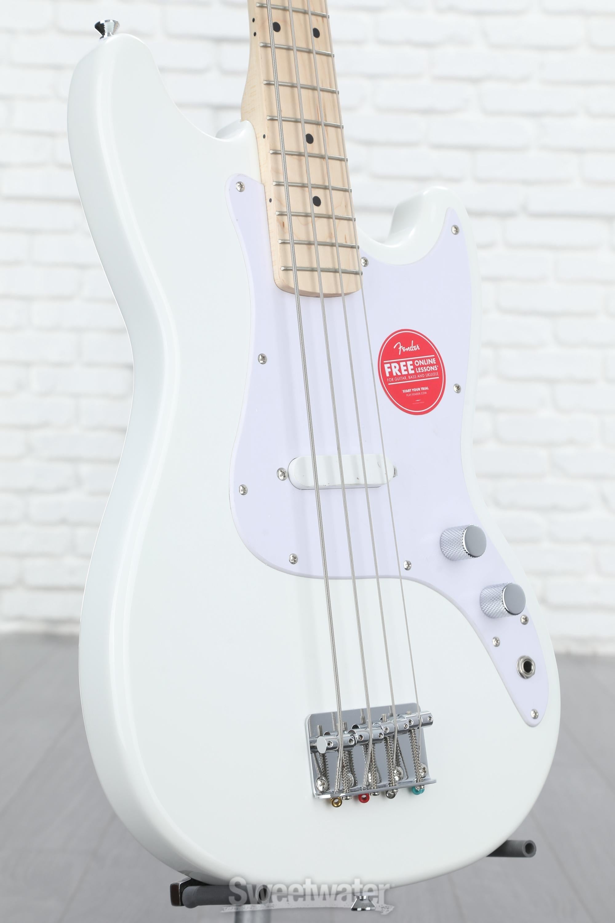 Squier Sonic Bronco Bass - Arctic White | Sweetwater