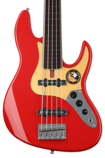 Photo of Sire Marcus Miller V5 24 Fretless 5-string Bass Guitar - Dakota Red
