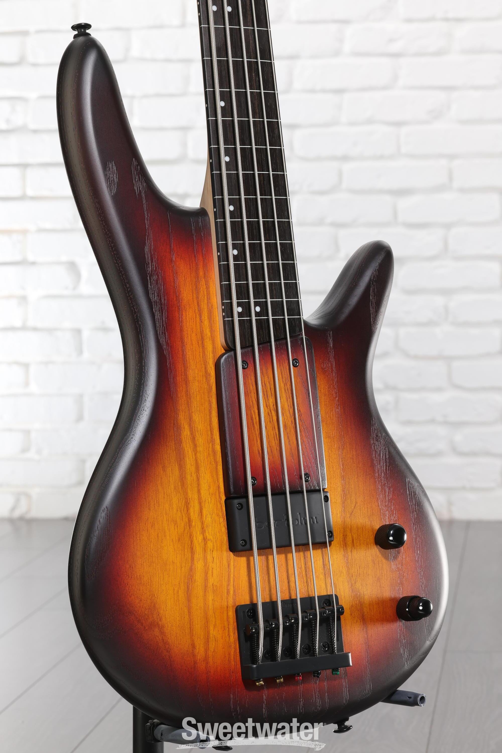 Photo of Ibanez Gary Willis Signature GWB205 Fretless Bass Guitar - Tequila Sunrise Flat