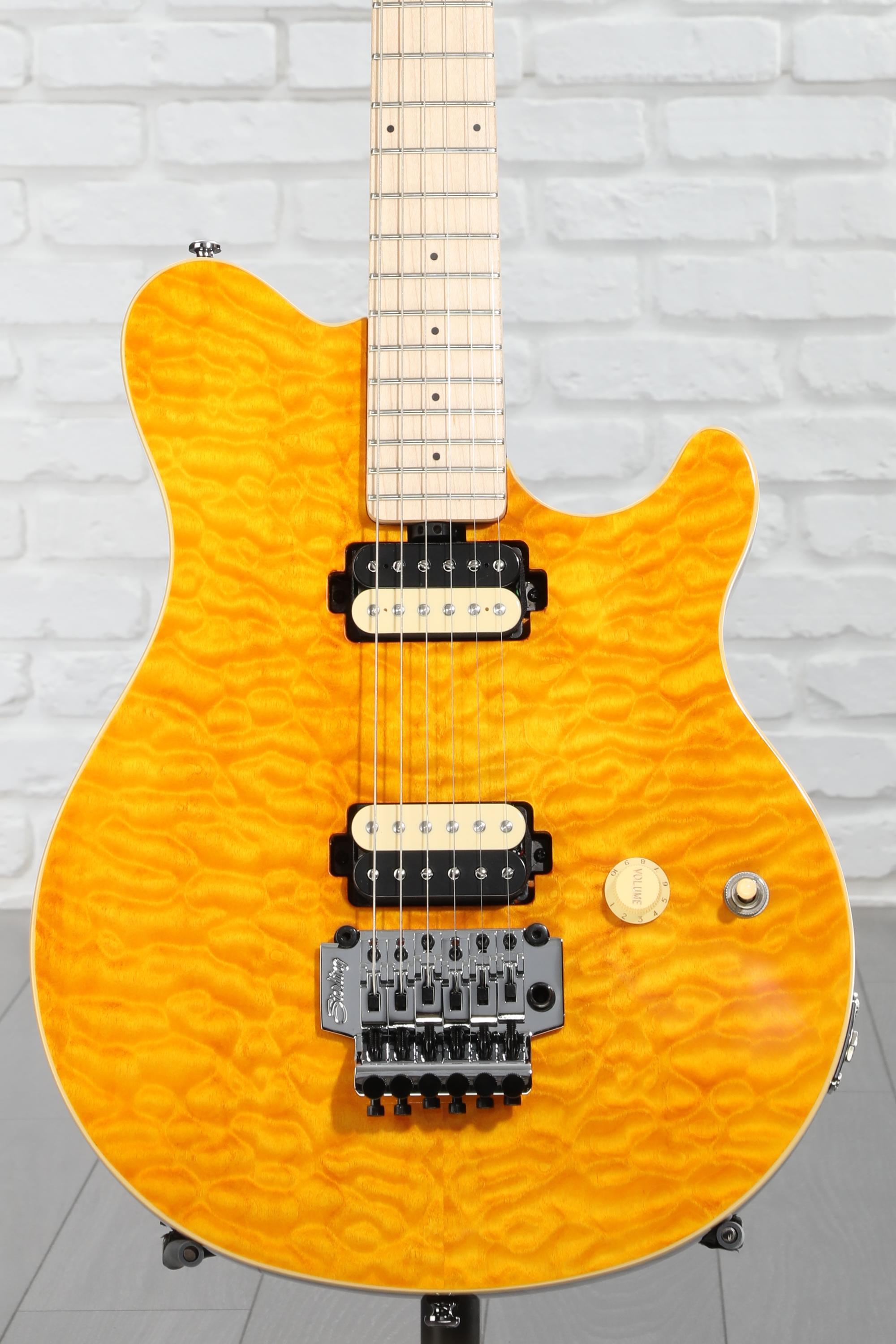 Sterling By Music Man Axis Quilted Maple Electric Guitar - Trans