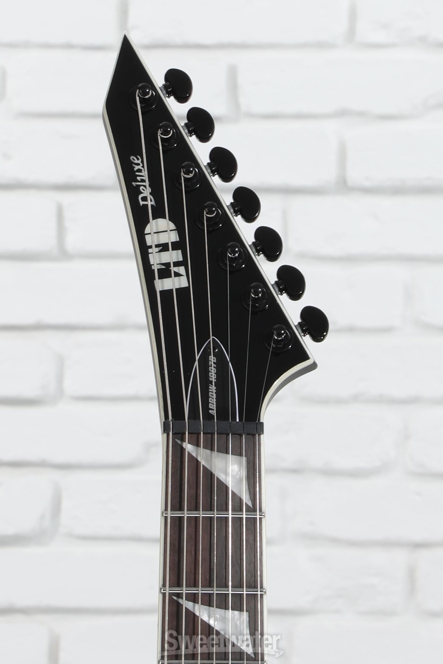 ESP LTD Arrow-1007 EverTune 7-string Baritone Electric Guitar - Black
