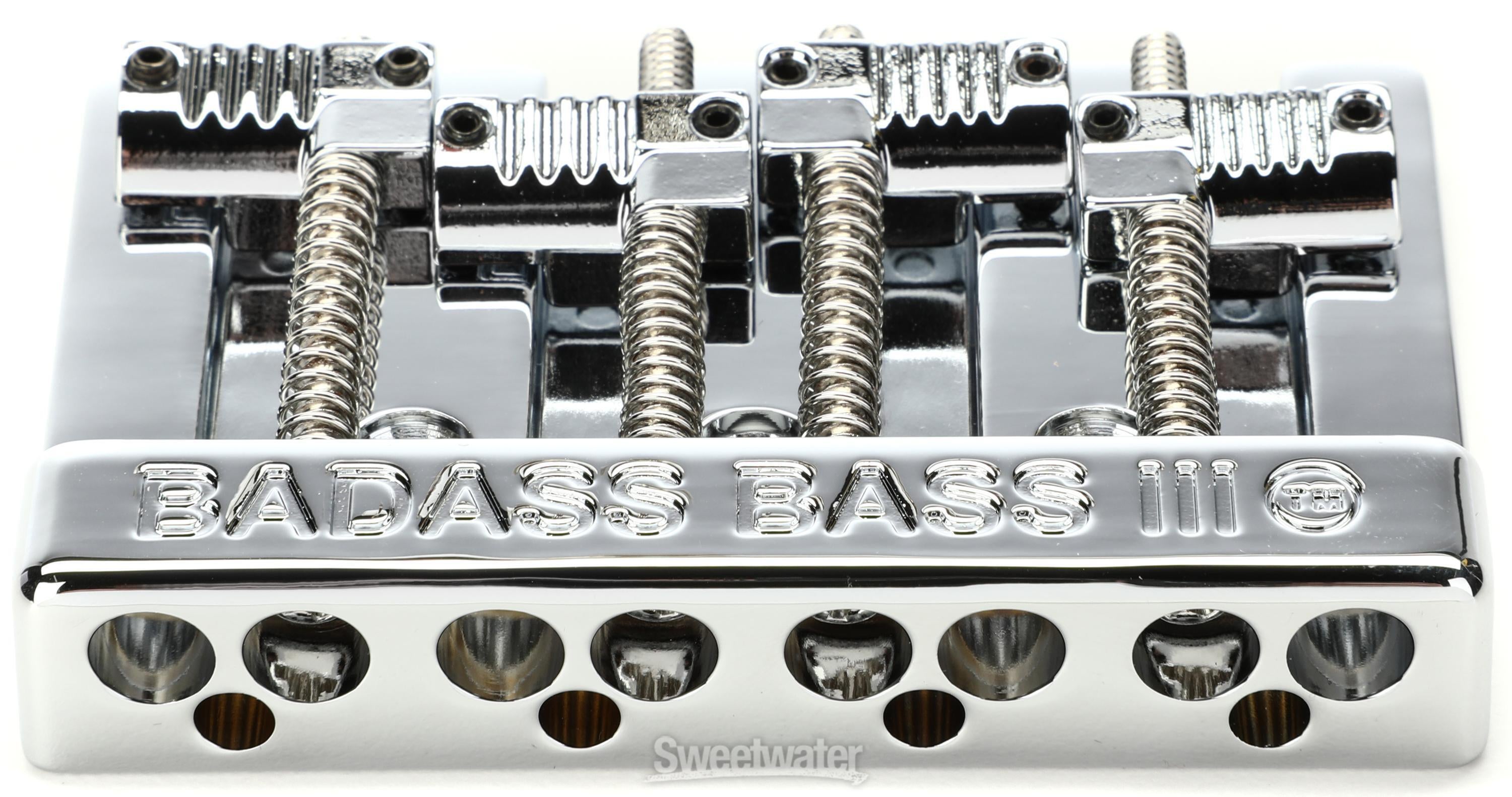 Leo Quan Badass III 4-String High-mass Bass Bridge - Chrome