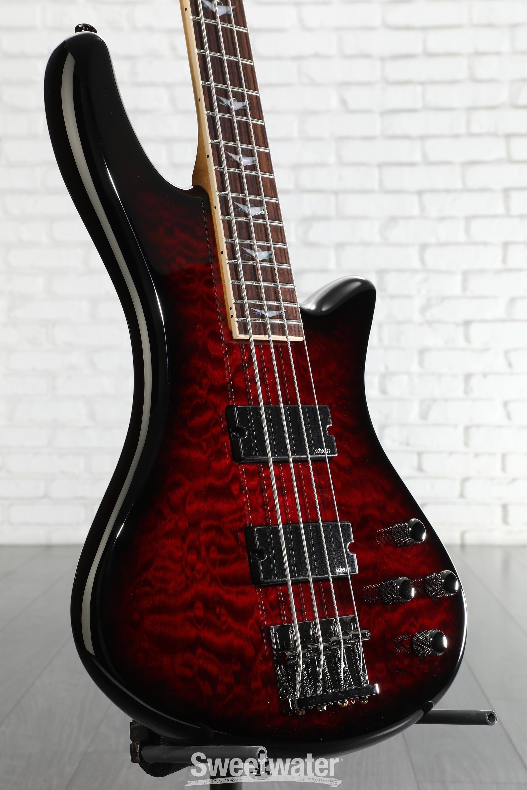 Photo of Schecter Stiletto Extreme 4 Bass Guitar - Black Cherry