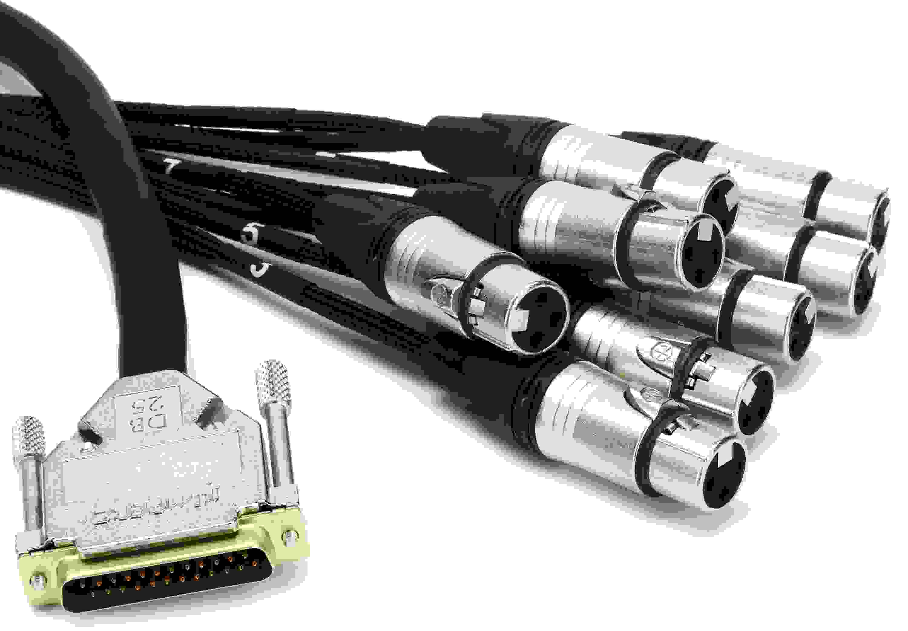 JUMPERZ JDB25-XLRF ZipLine DB25 to XLR Female 8-channel Analog Audio Interface Cable - 3 foot