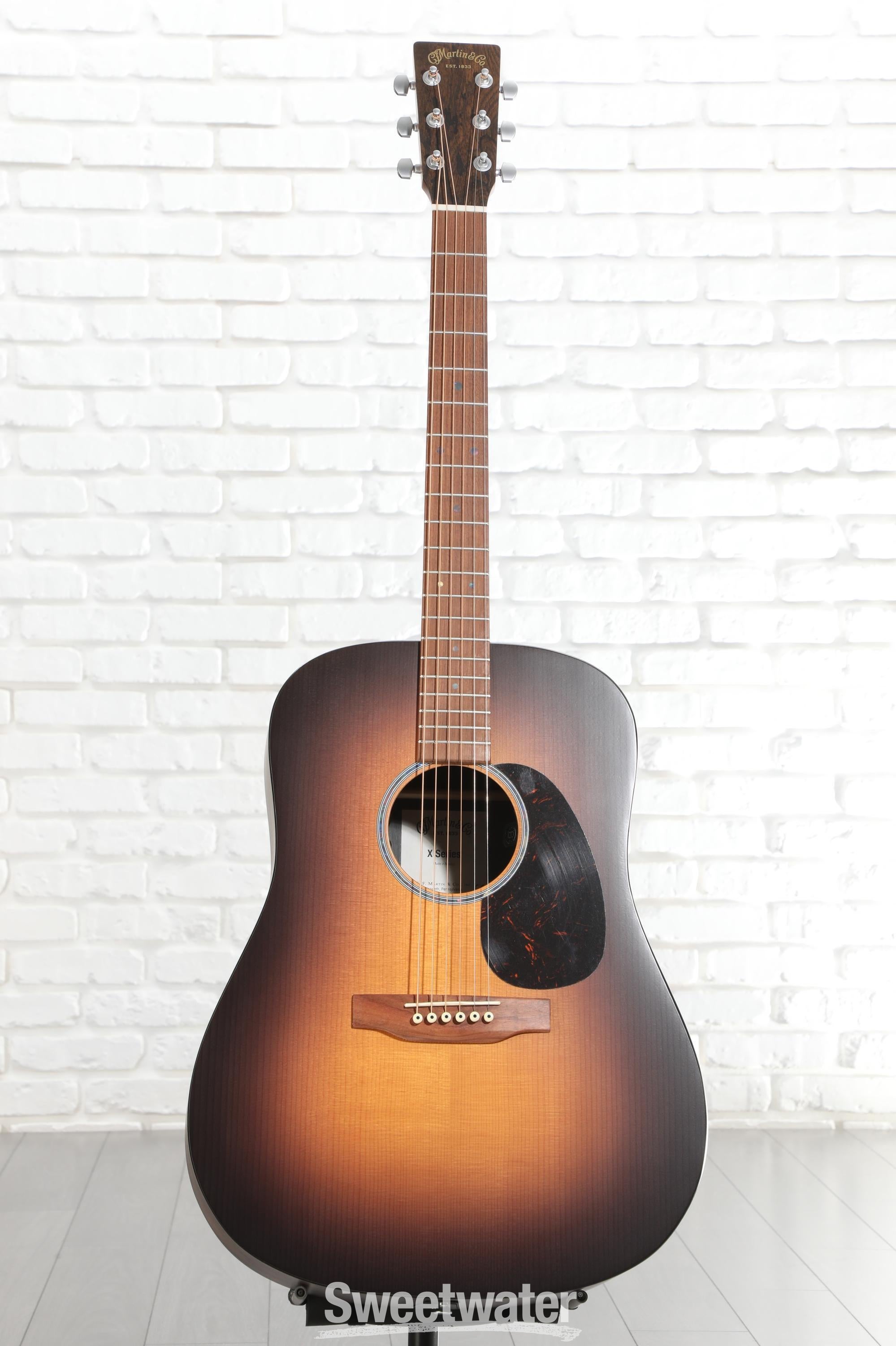 Martin D-X2E Dreadnought Acoustic-electric Guitar - Ziricote Burst