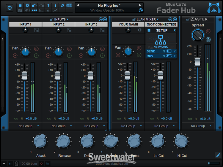 Blue Cat Audio Fader Hub Network Mixing and Streaming Console