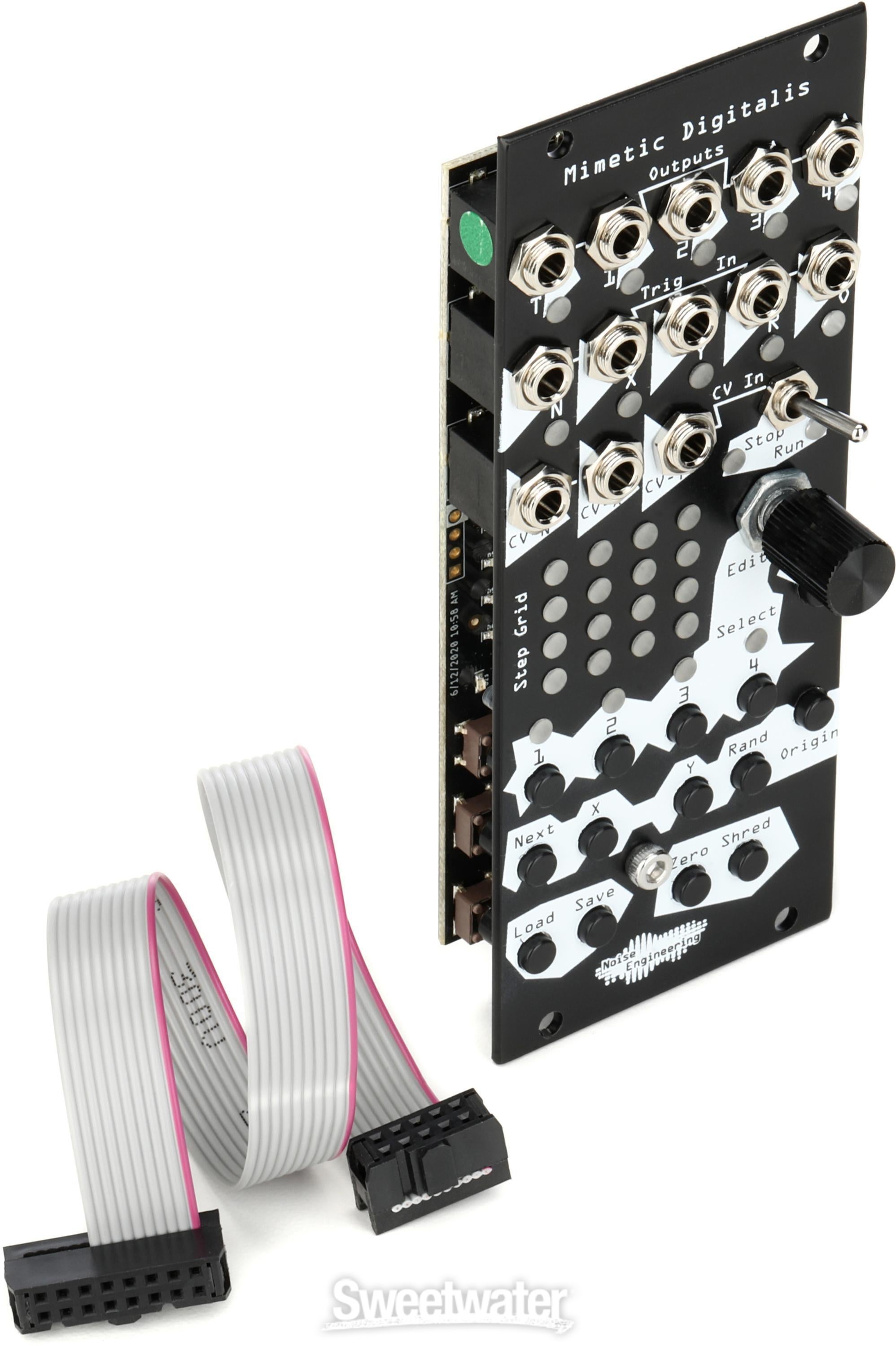 Noise Engineering Mimetic Digitalis 4-channel 16-step CV Step Sequencer  Eurorack Module - Black