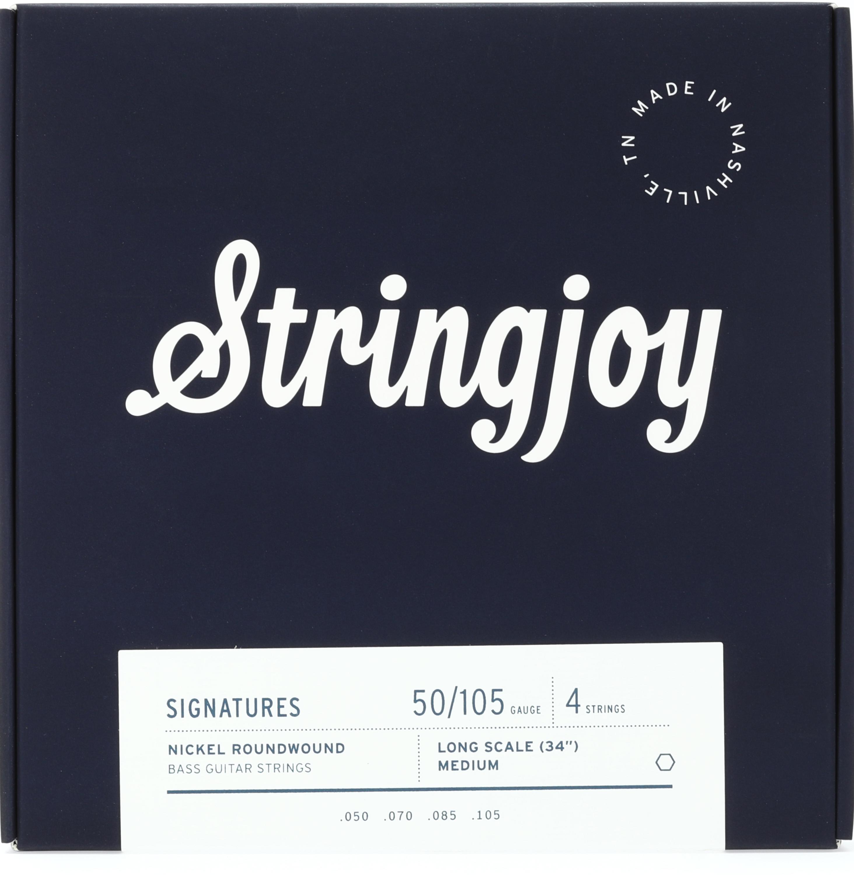 Photo of Stringjoy Signatures Nickel-wound Long Scale 4-string Bass Strings - Medium Gauge (.050 -.105)