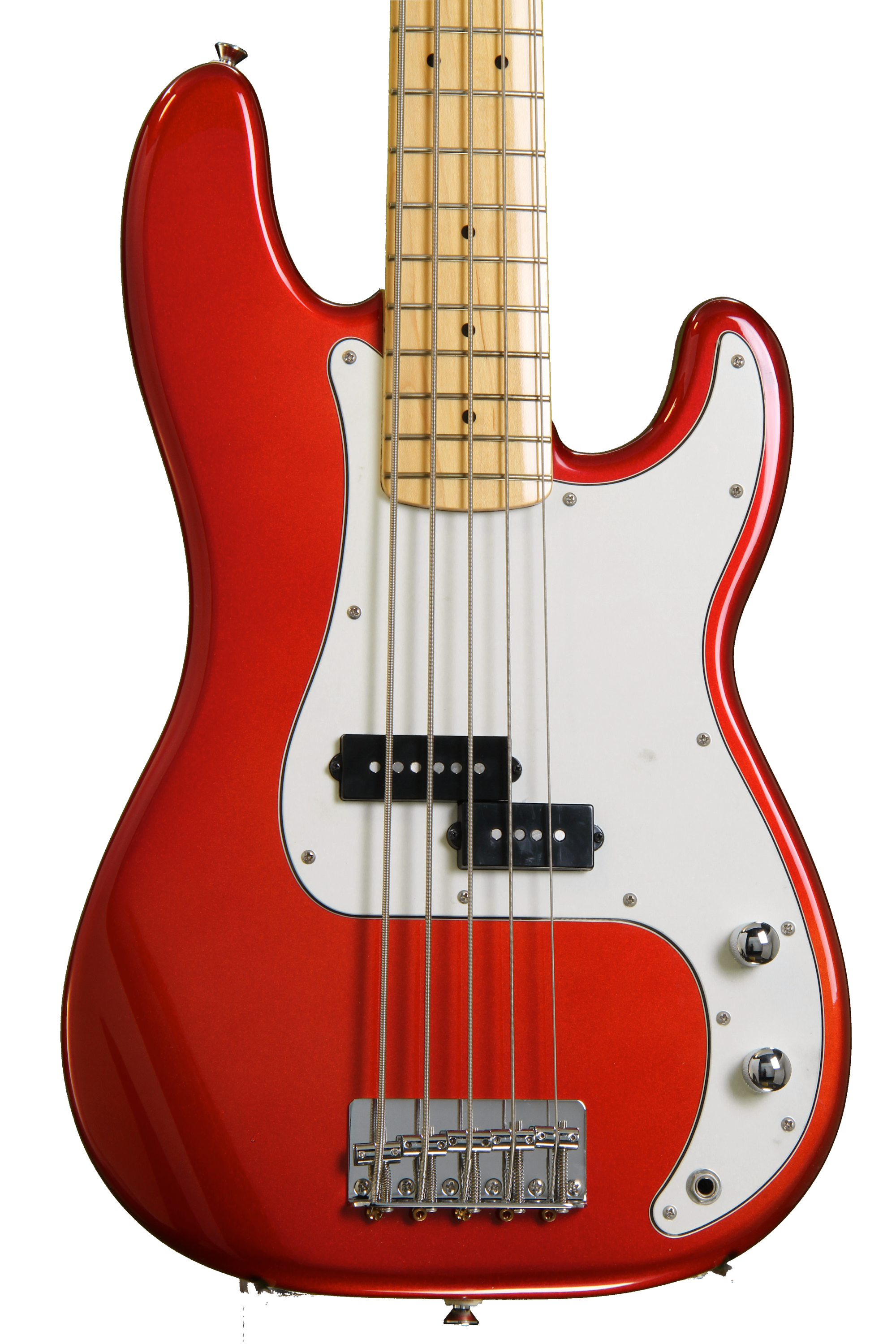 Squier Vintage Modified P Bass V - Candy Apple Red | Sweetwater