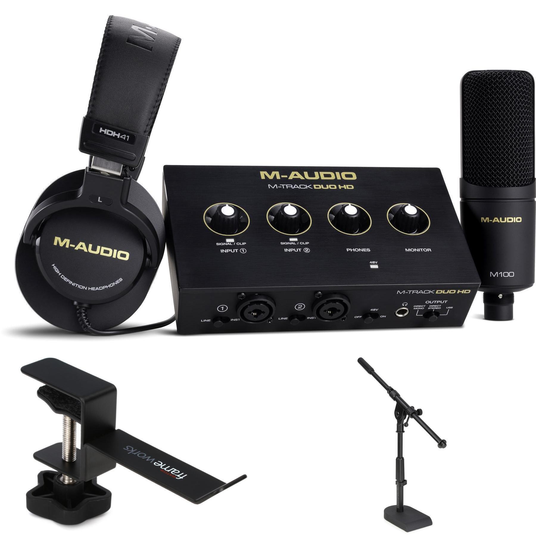 M-Audio M-Track Duo HD Producer Pack with Stand and Desk