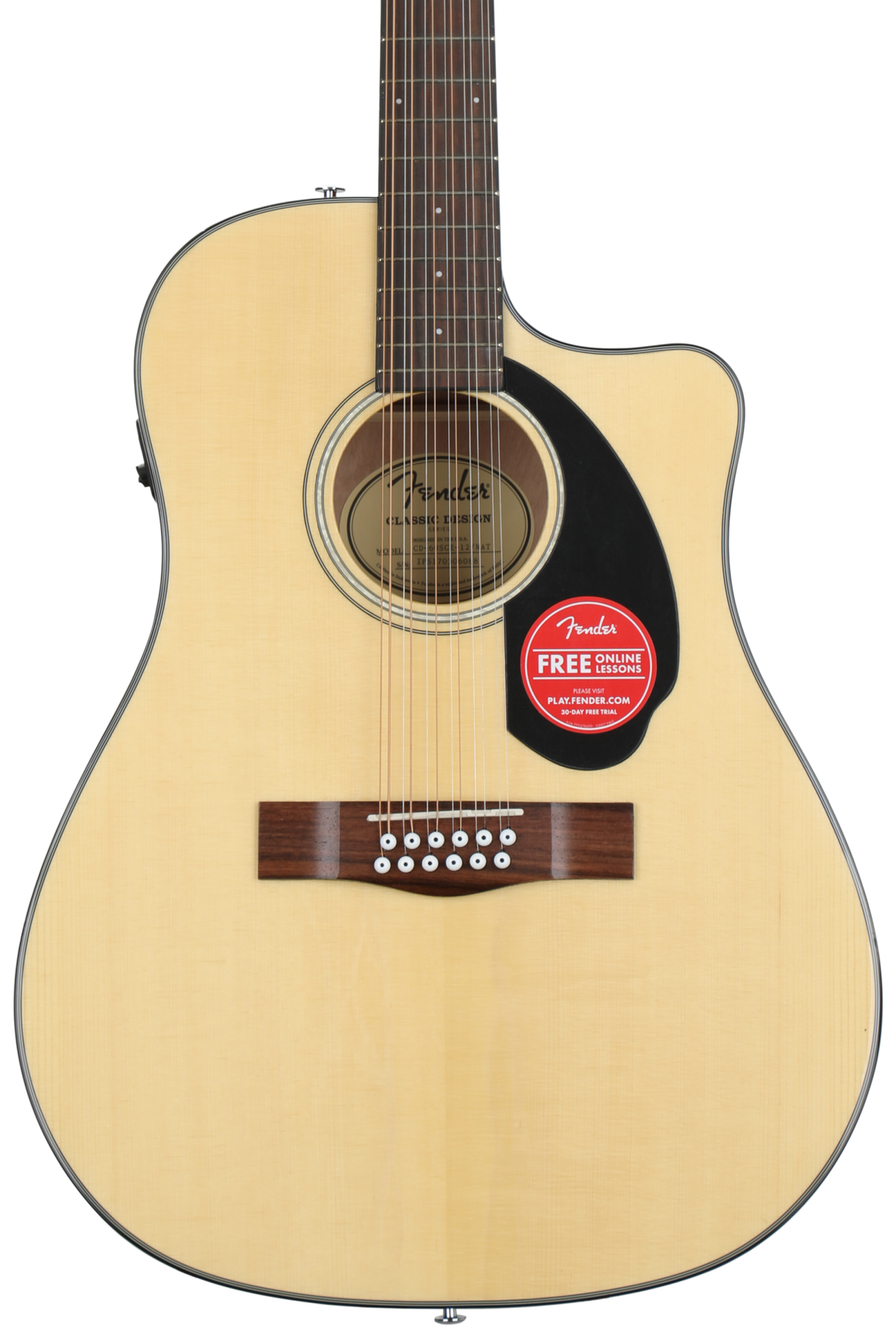 Fender CD-60SCE 12-string - Natural | Sweetwater