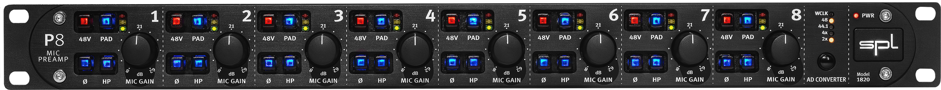 SPL P8 8-channel Mic Preamp and A/D Converter with ADAT