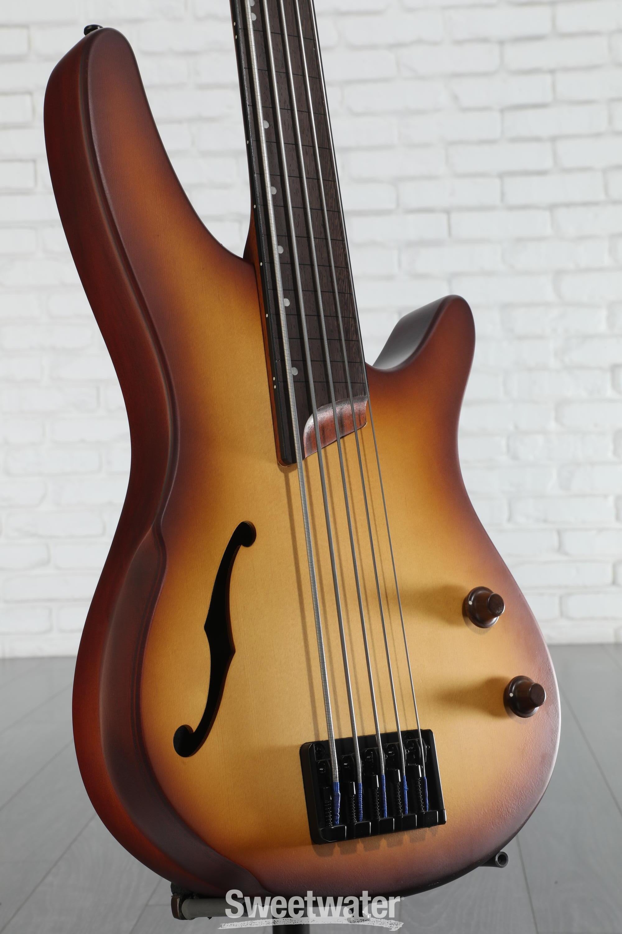 Ibanez SRH505F Fretless Bass Guitar - Natural Browned Burst
