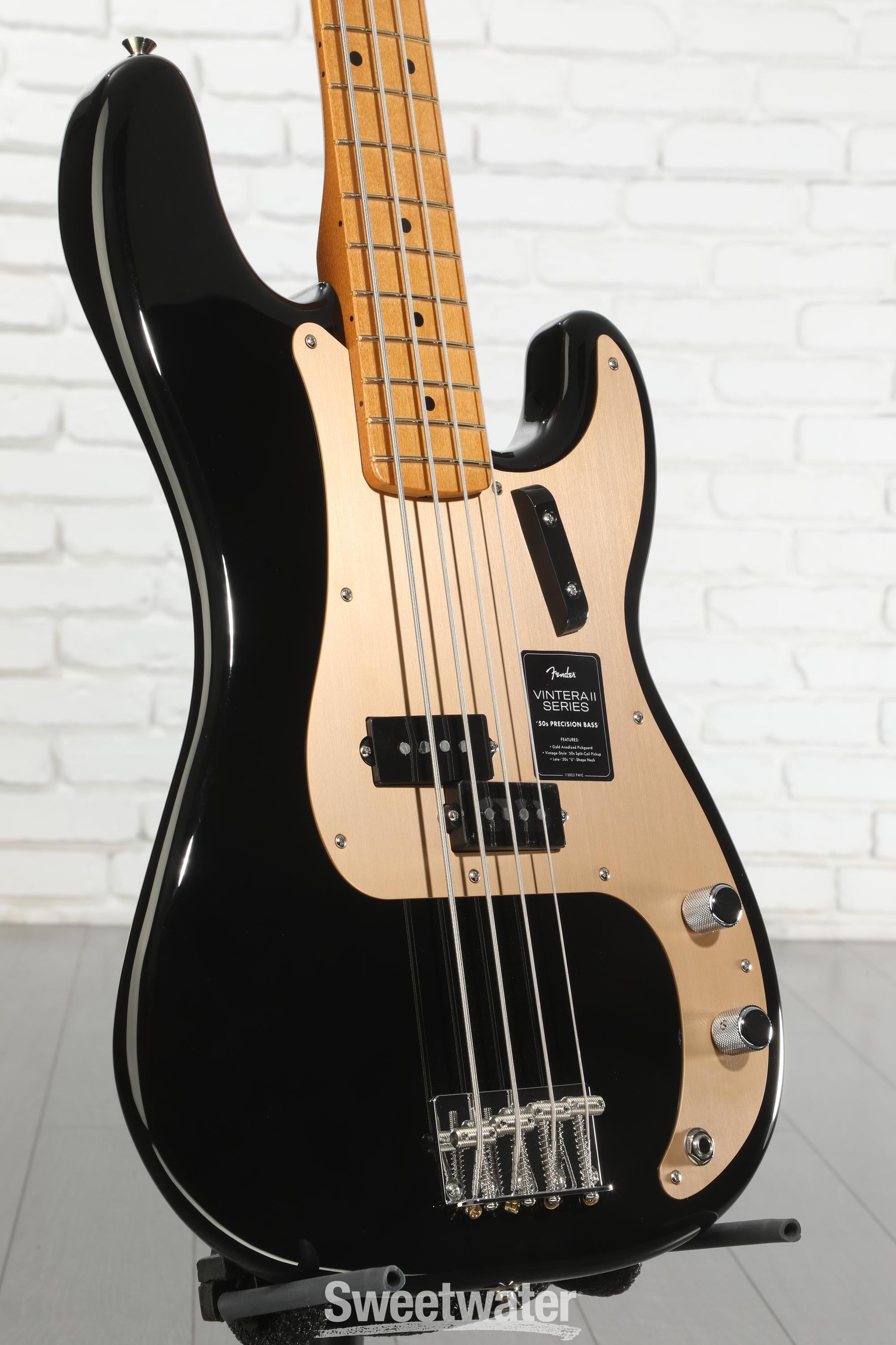 Fender Vintera II '50s Precision Bass - Black | Sweetwater