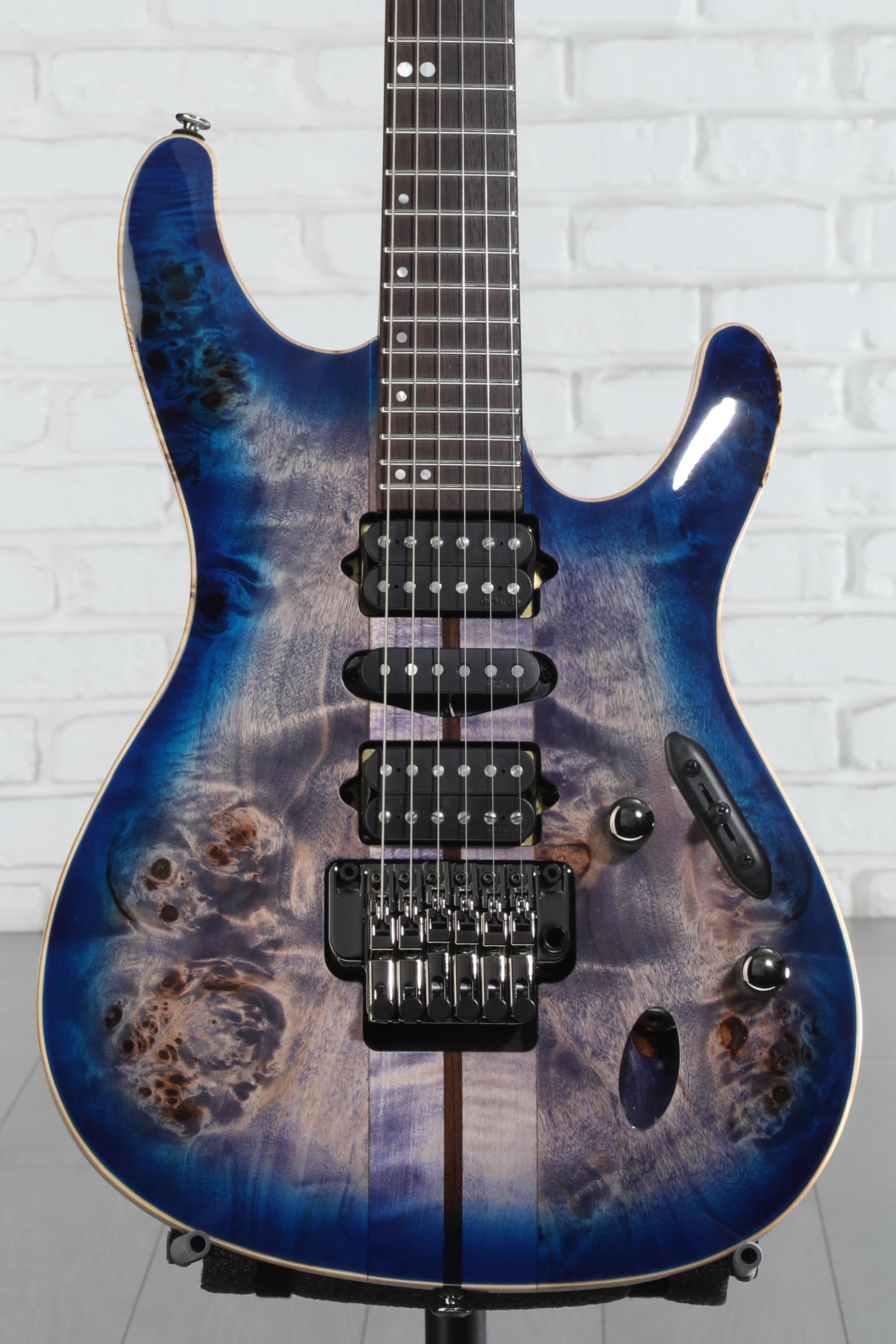 Ibanez Premium S1070PBZ Electric Guitar - Cerulean Blue Burst