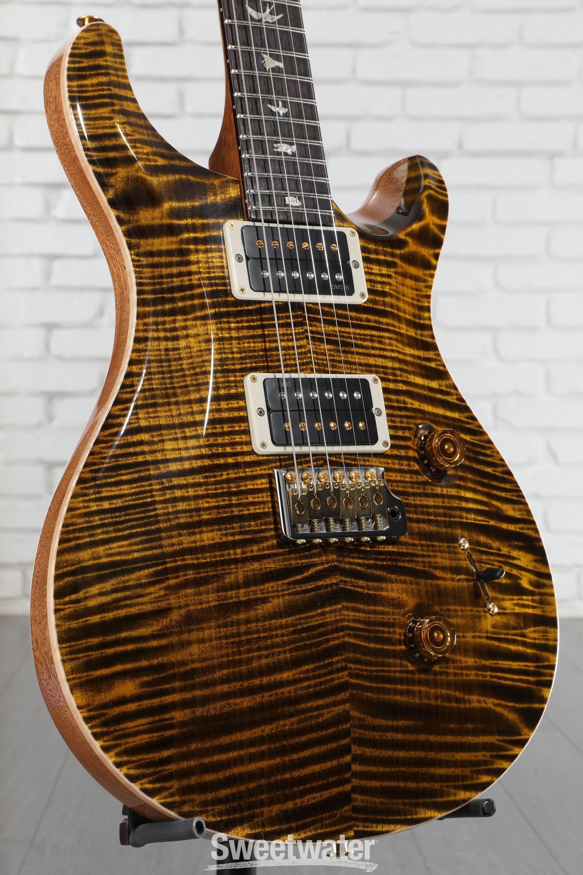 PRS Custom 24 10-Top Electric Guitar - Yellow Tiger | Sweetwater