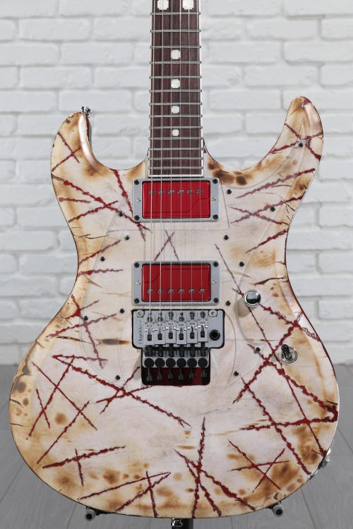 ESP E-II RZK-I Burnt Richard Z. Kruspe Signature Electric Guitar - Distressed and Burnt