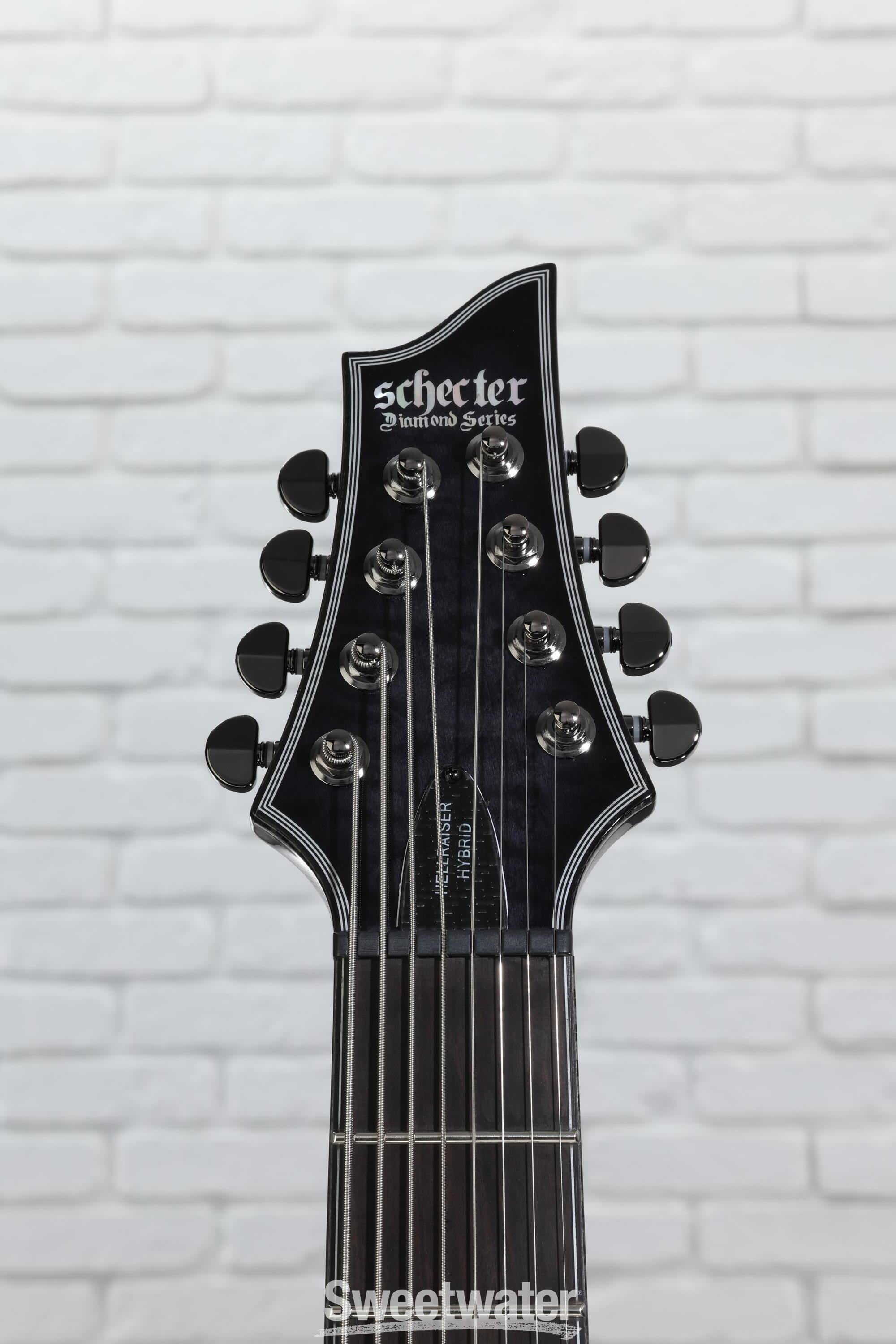 Schecter Hellraiser Hybrid C-8 Electric Guitar - Trans Black