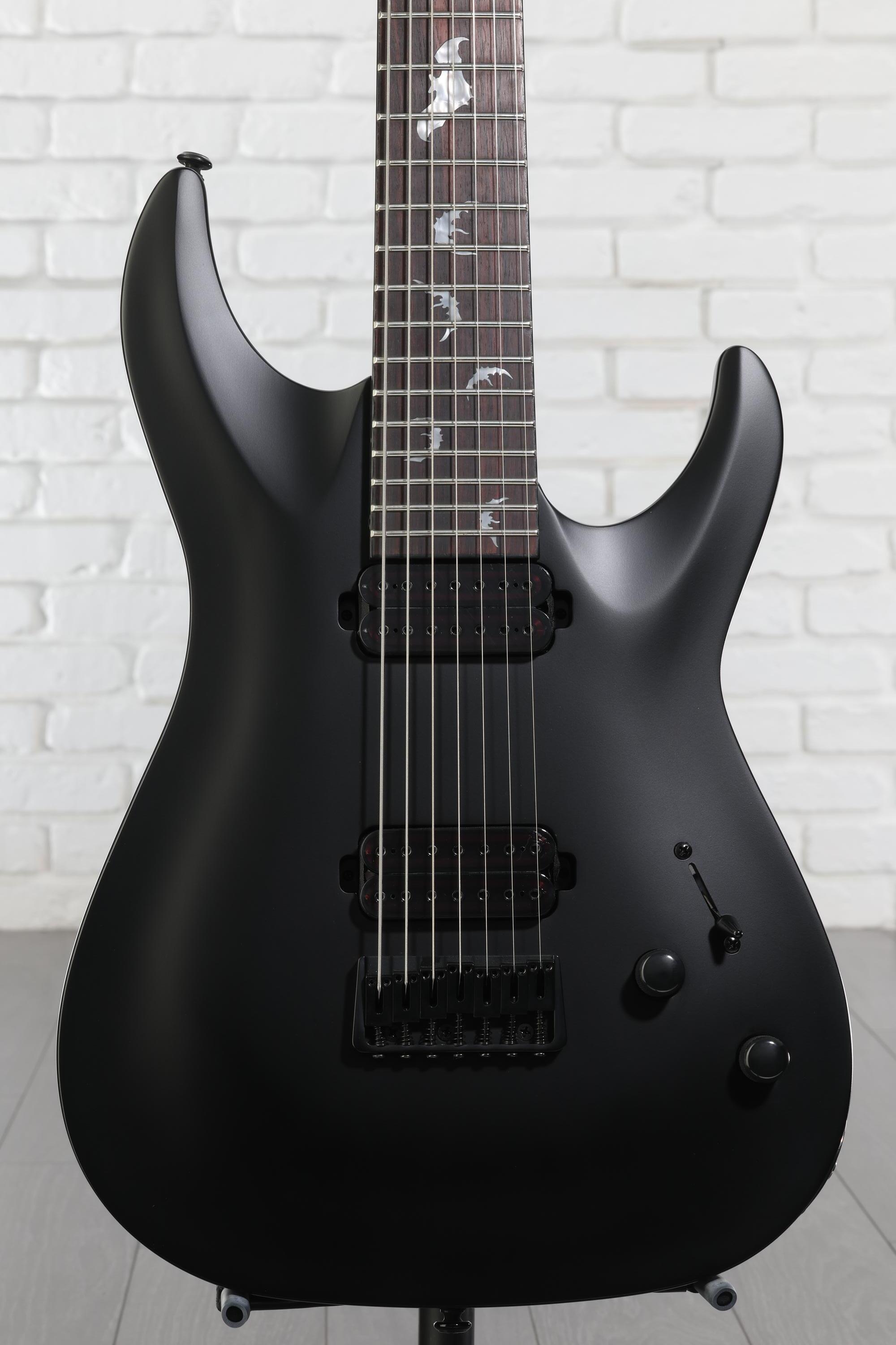 Schecter Damien-7 SBK Electric Guitar - Satin Black | Sweetwater