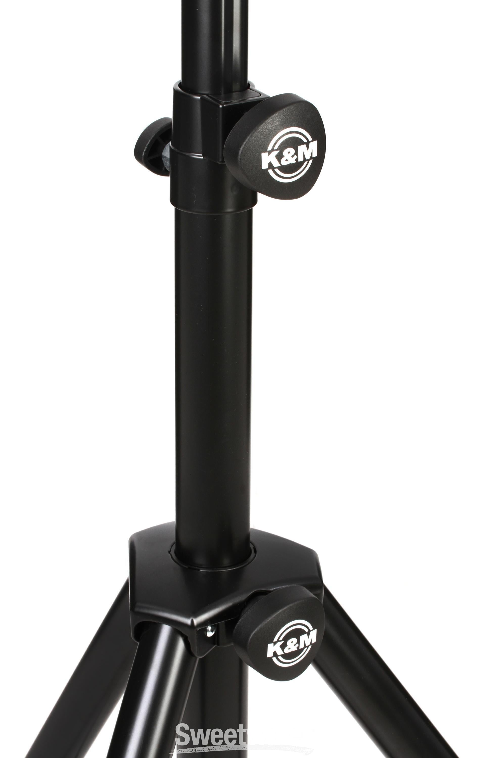 K&M 21455 Speaker Stand - Black | Sweetwater