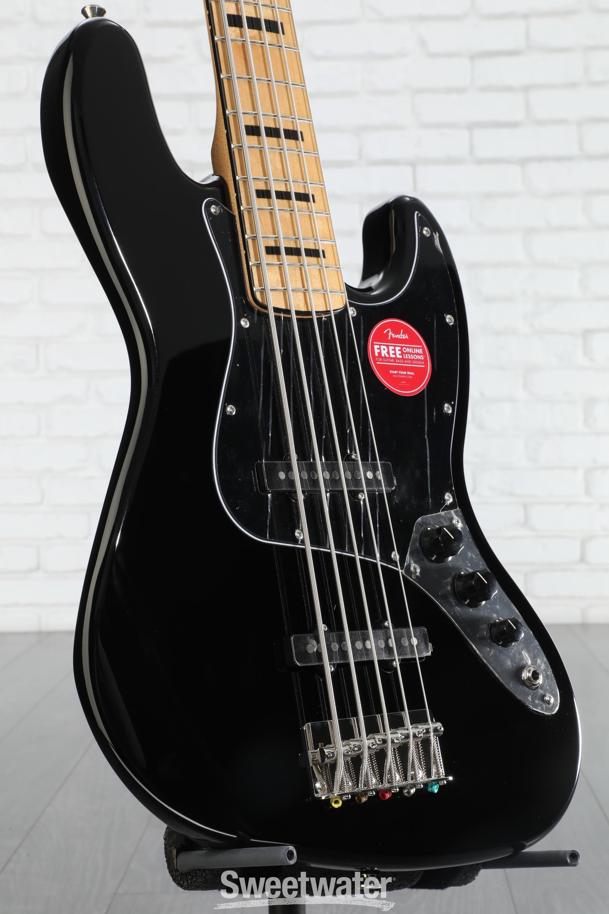 Squier Classic Vibe '70s Jazz Bass V - Black with Maple