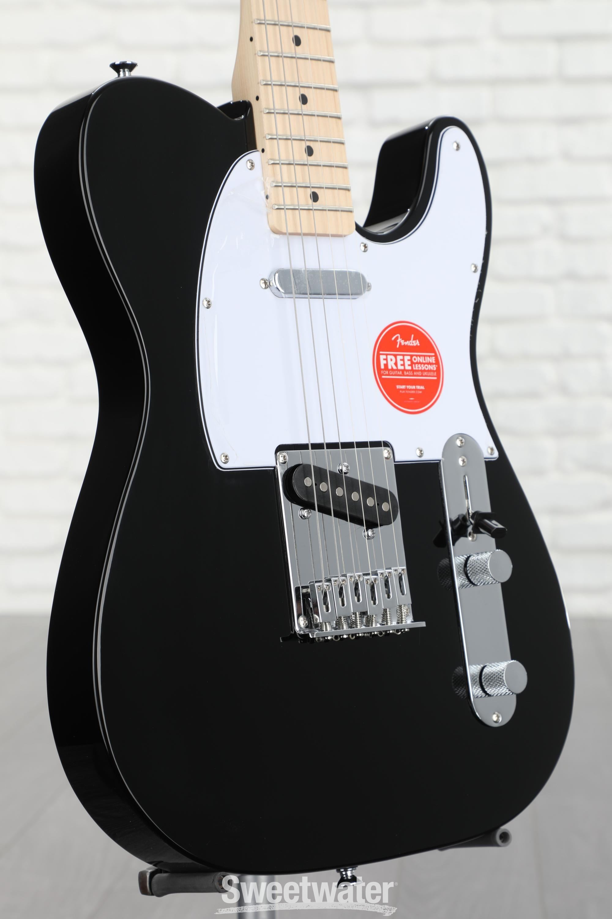 Squier by fender Stratocaster 黒、 左利き用 - ギター