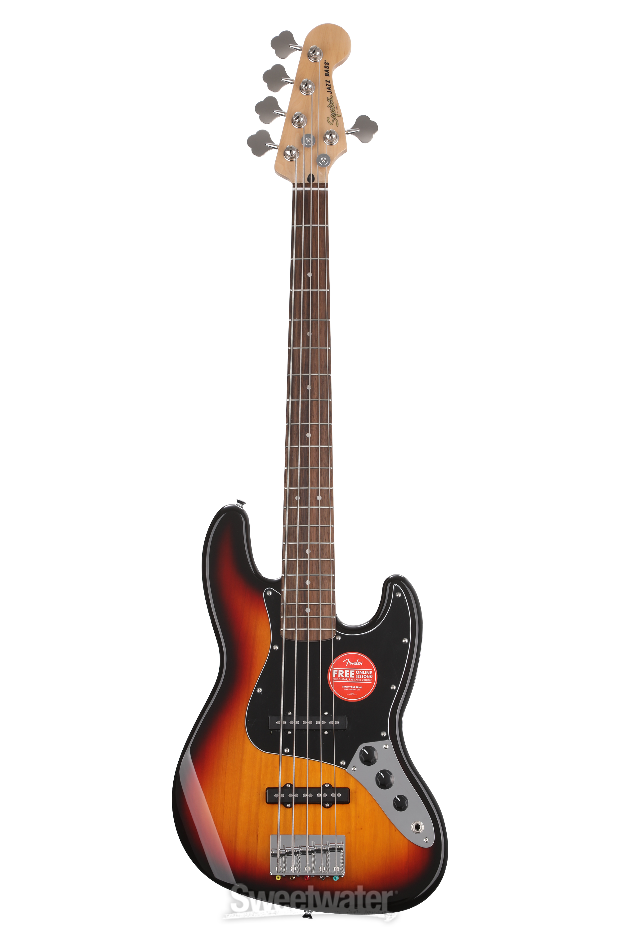 Squier Affinity Series Jazz Bass V - 3-color Sunburst with Laurel