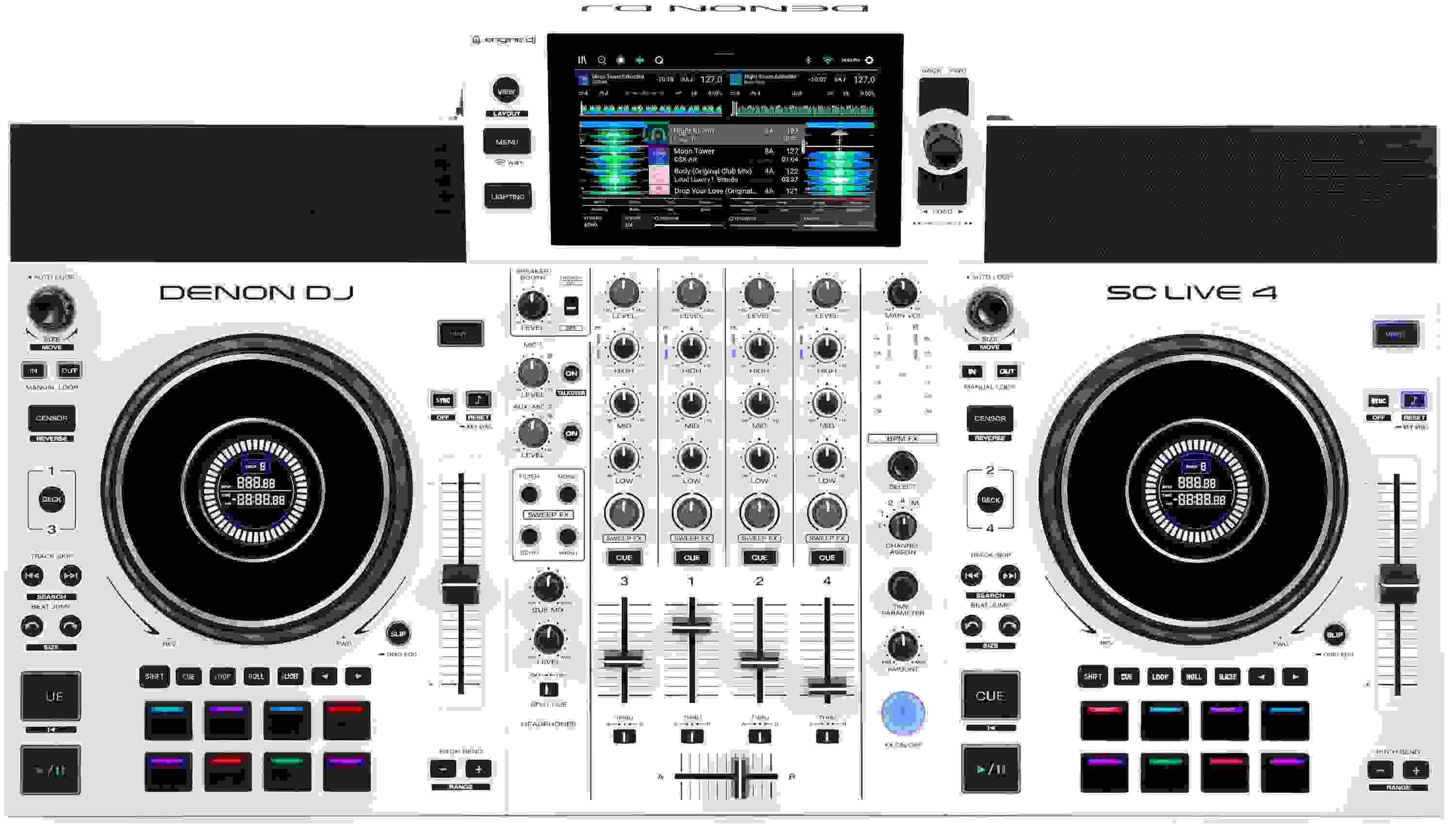 Denon DJ SC Live 4 Standalone DJ Controller - White