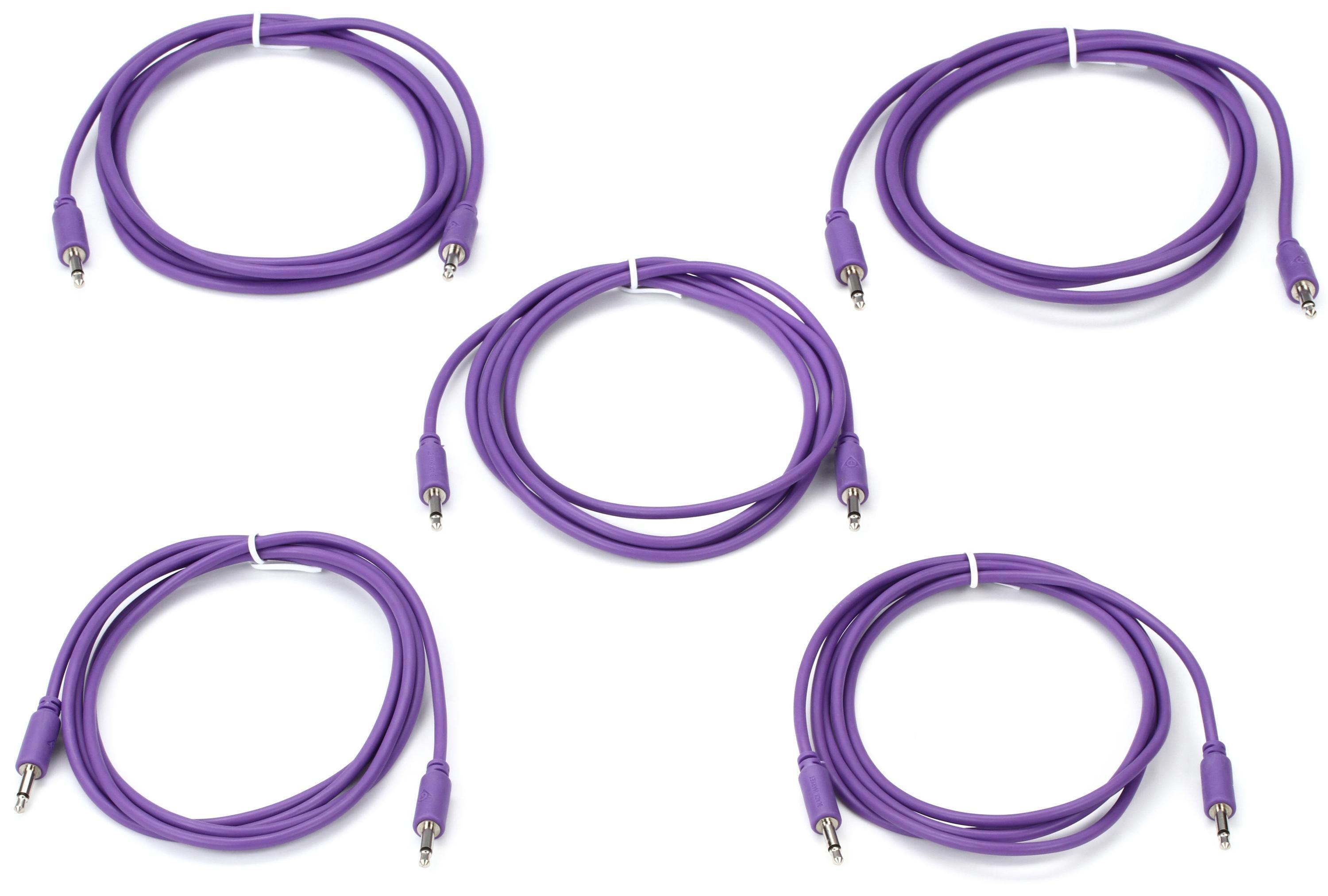 Photo of Black Market Eurorack Patch Cable 5-pack - 150cm Violet