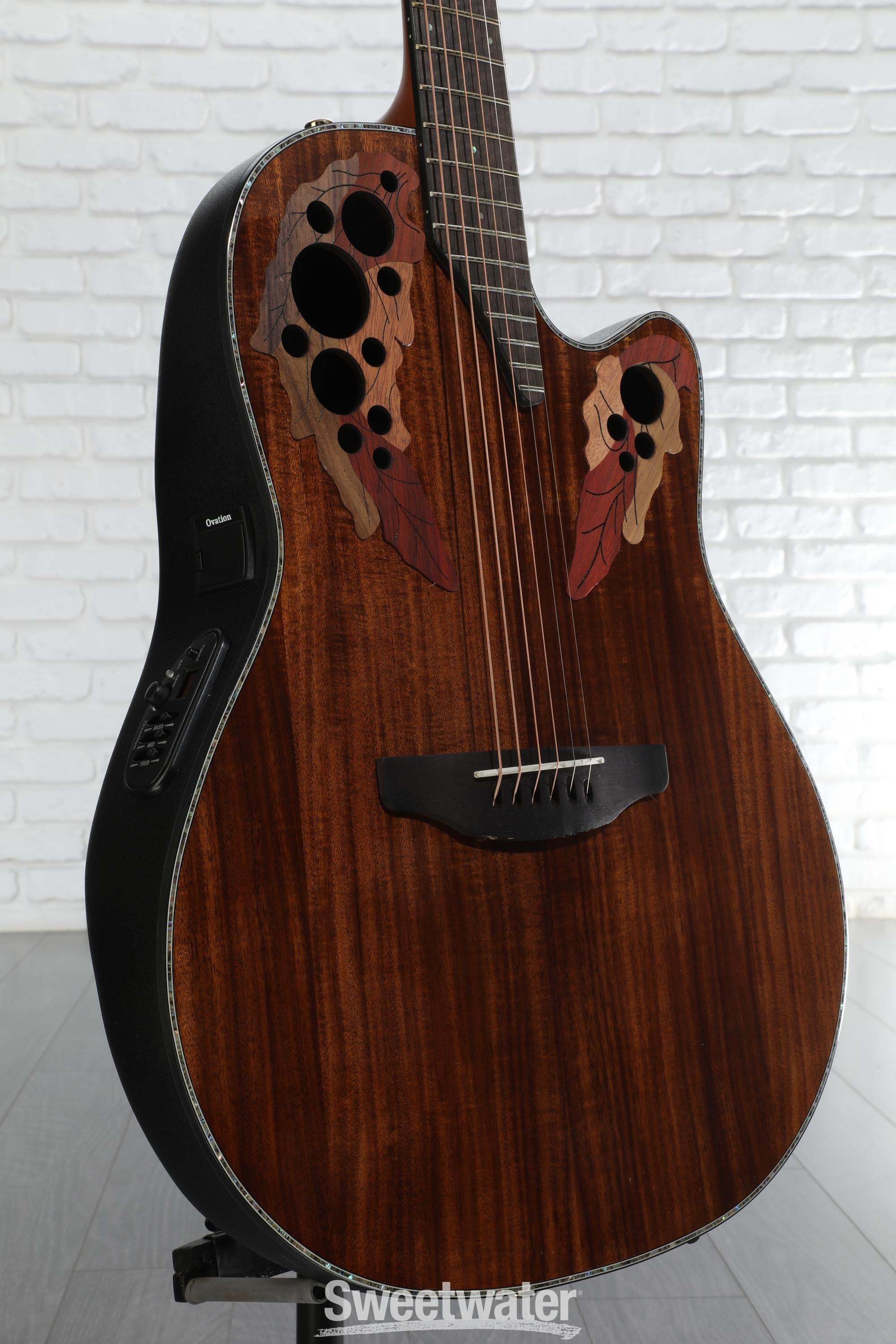 Ovation Celebrity CE44P-FKOA ハワイアンコア Amazon.com: Ovation CE44P-FKOA Acoustic-Electric Guitar