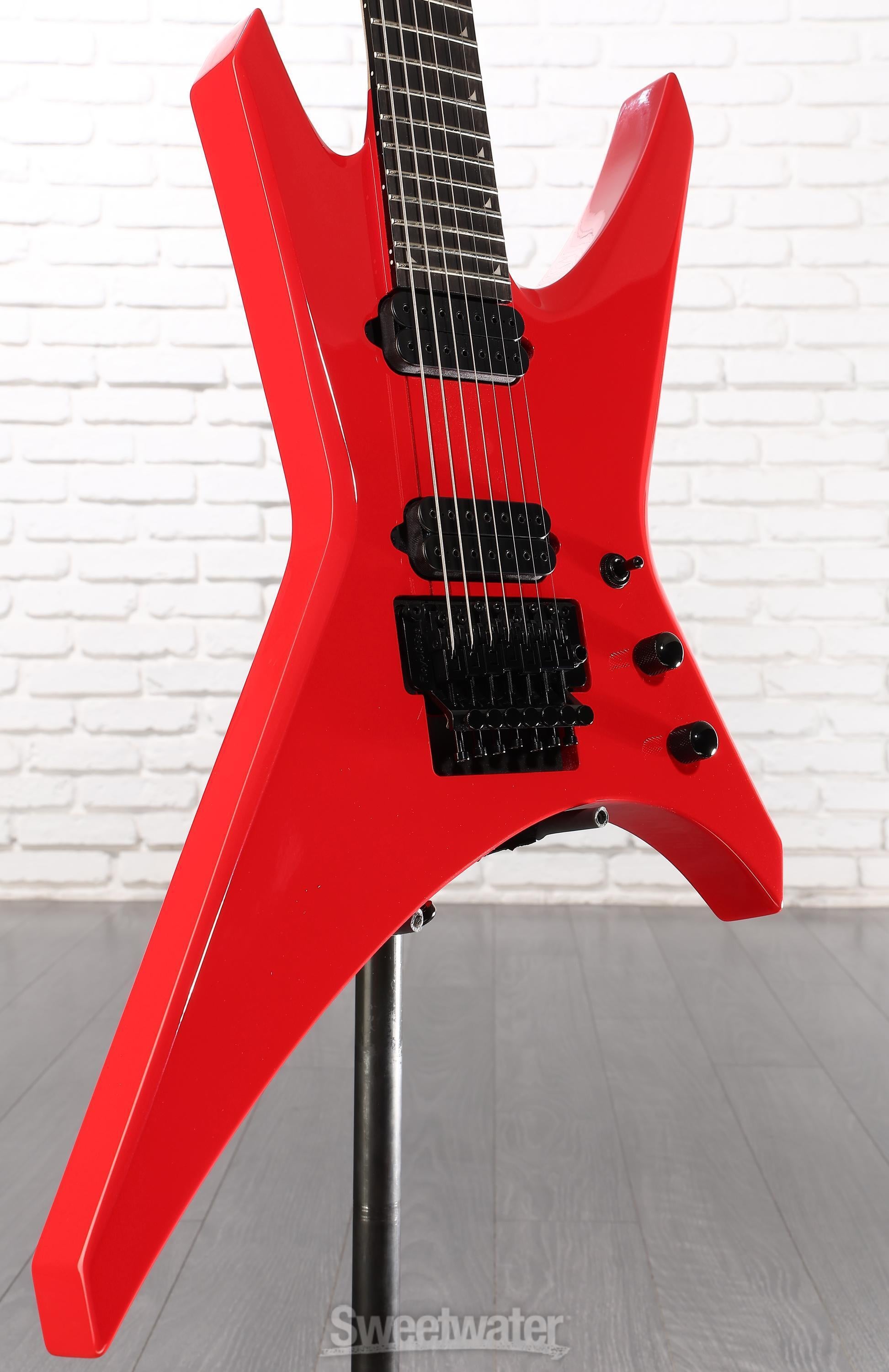 Photo of Jackson Pro Series Signature Dave Davidson Warrior WR7 7-string Baritone Electric Guitar - Ferrari Red