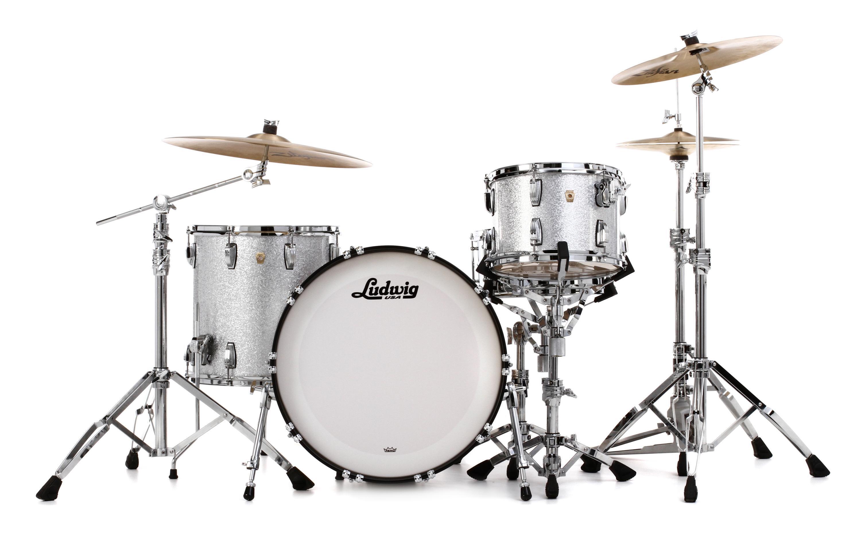 Ludwig silver sparkle drum outlet set